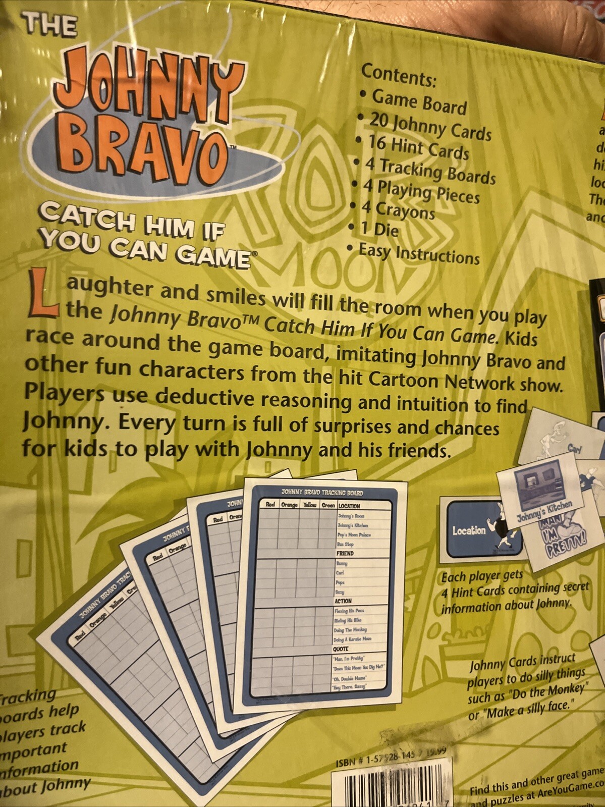 Johnny Bravo Catch Him if You Can Board Game Cartoon Network CN NOS Sealed