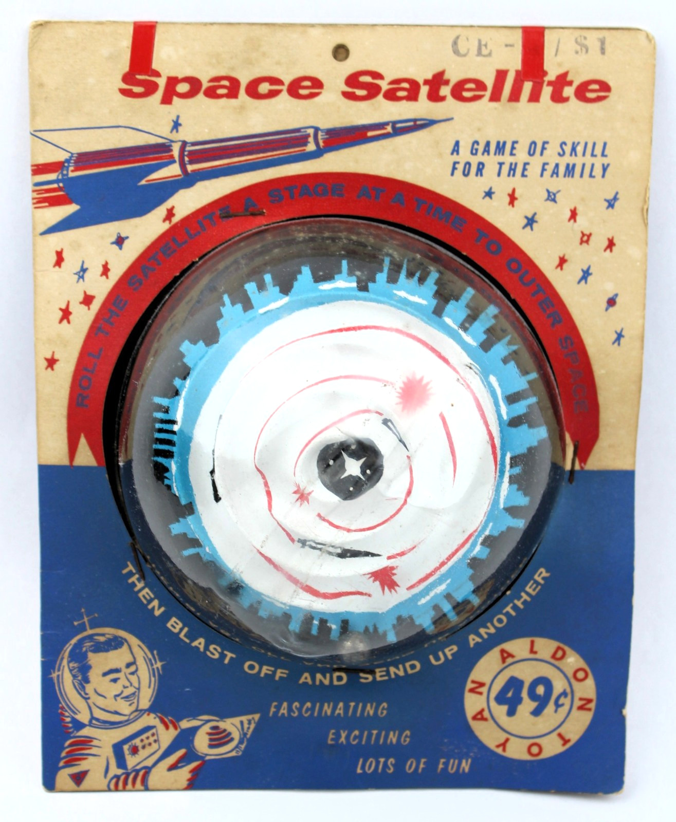 VINTAGE SPACE SATELLITE DEXTERITY GAME BY ALDON INDUSTRIES