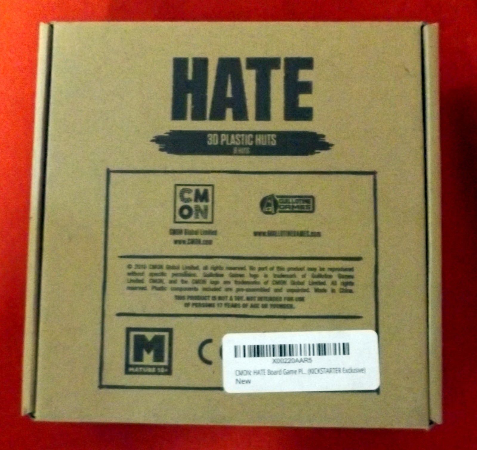 hate board game cmon w/add ons new condition