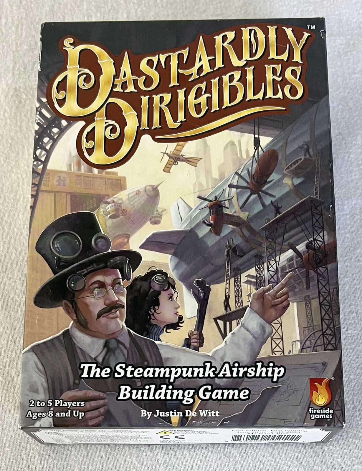 2016 DASTARDLY DIRIGIBLES Steampunk Airship Building Card Game EUC Complete