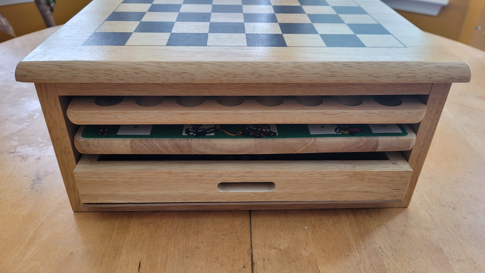 Vintage Multiple Classic Ten Games Solid Wood Boards “Game House”