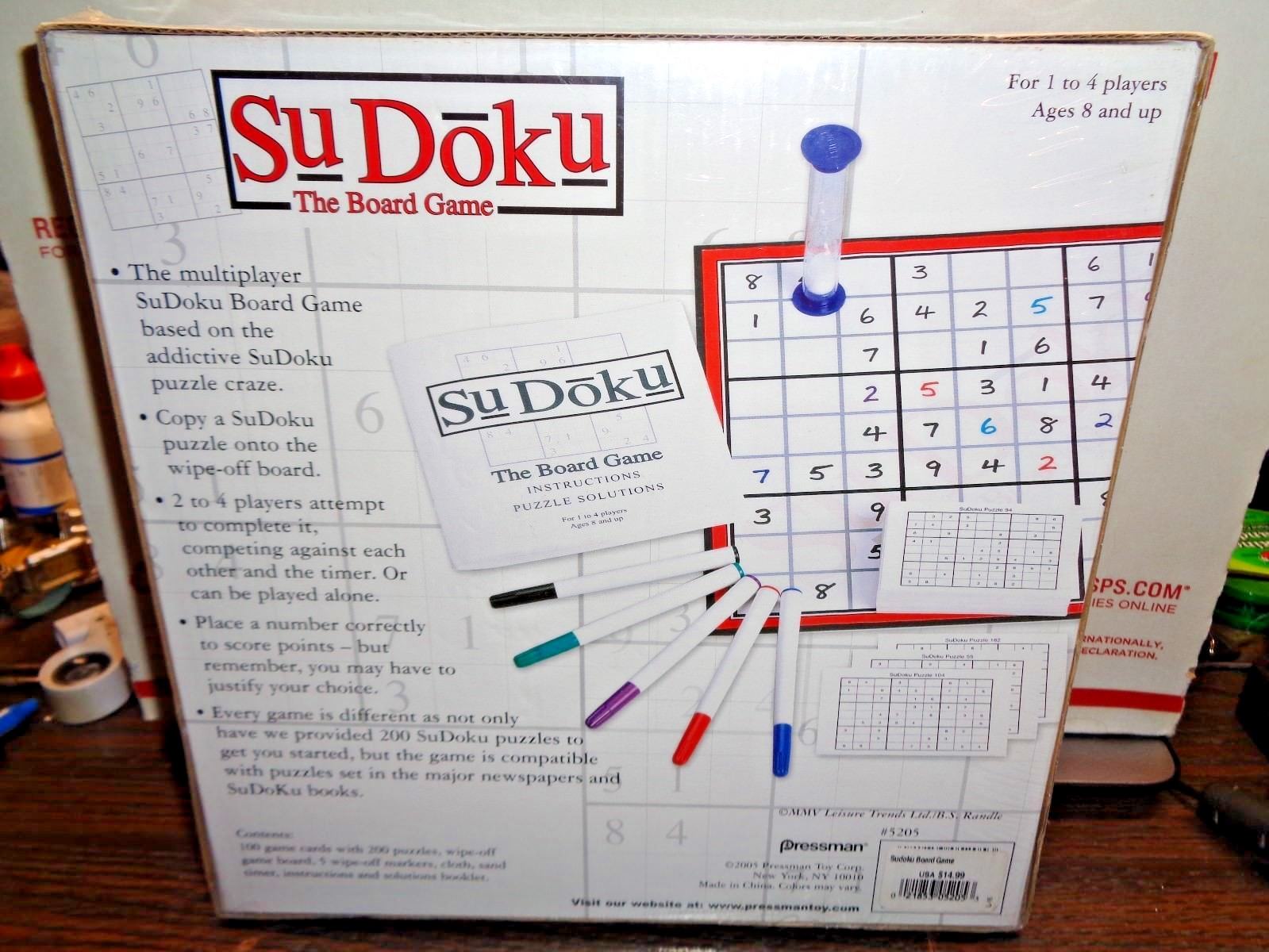 PRESSMAN – SUDOKU 2005 BOARD GAME – 1 TO 4 PLAYERS – NEW SEALED