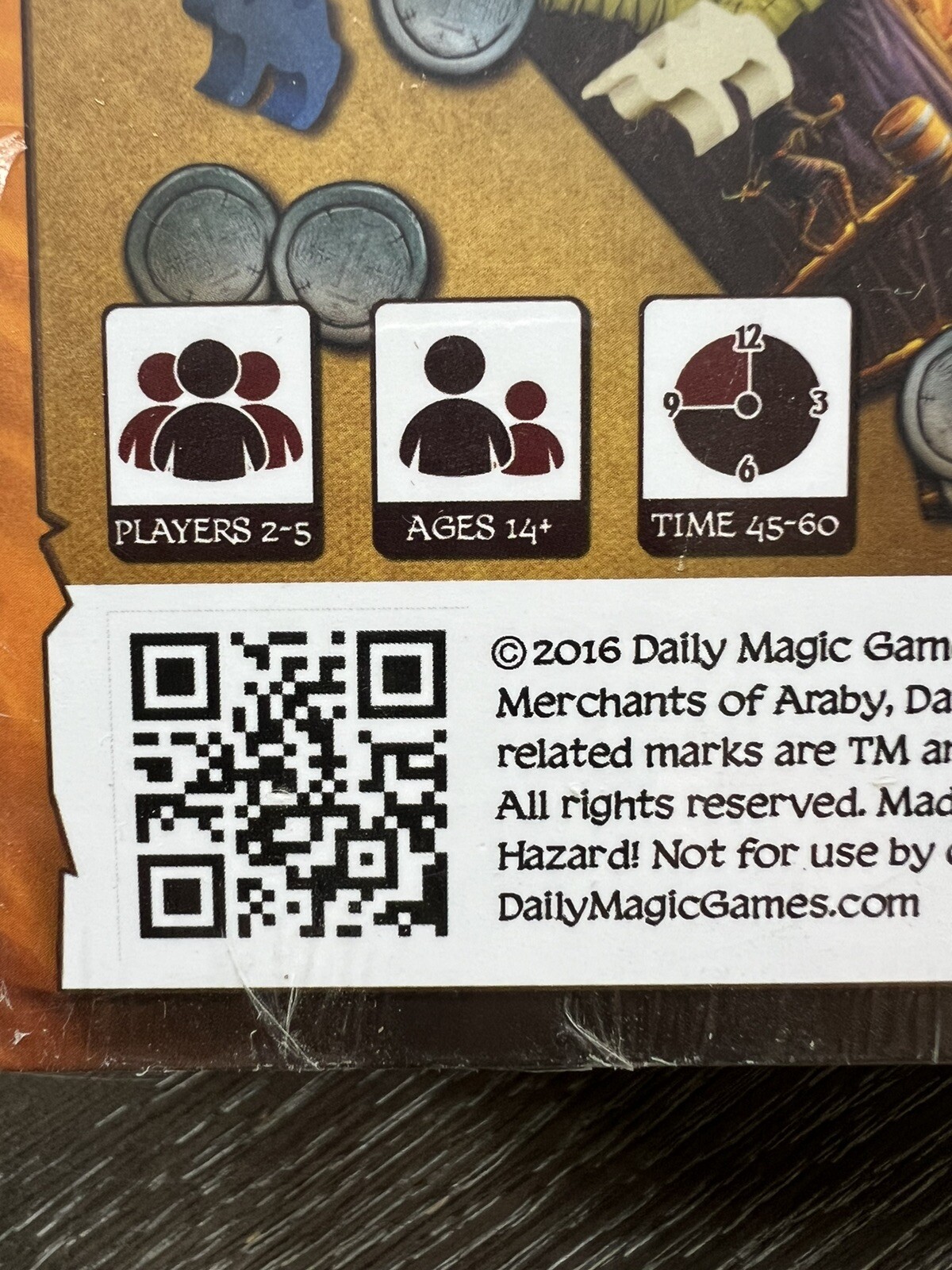 Merchants of Araby Board Game by Jay E Treat III, 2016 Daily Magic Games, New