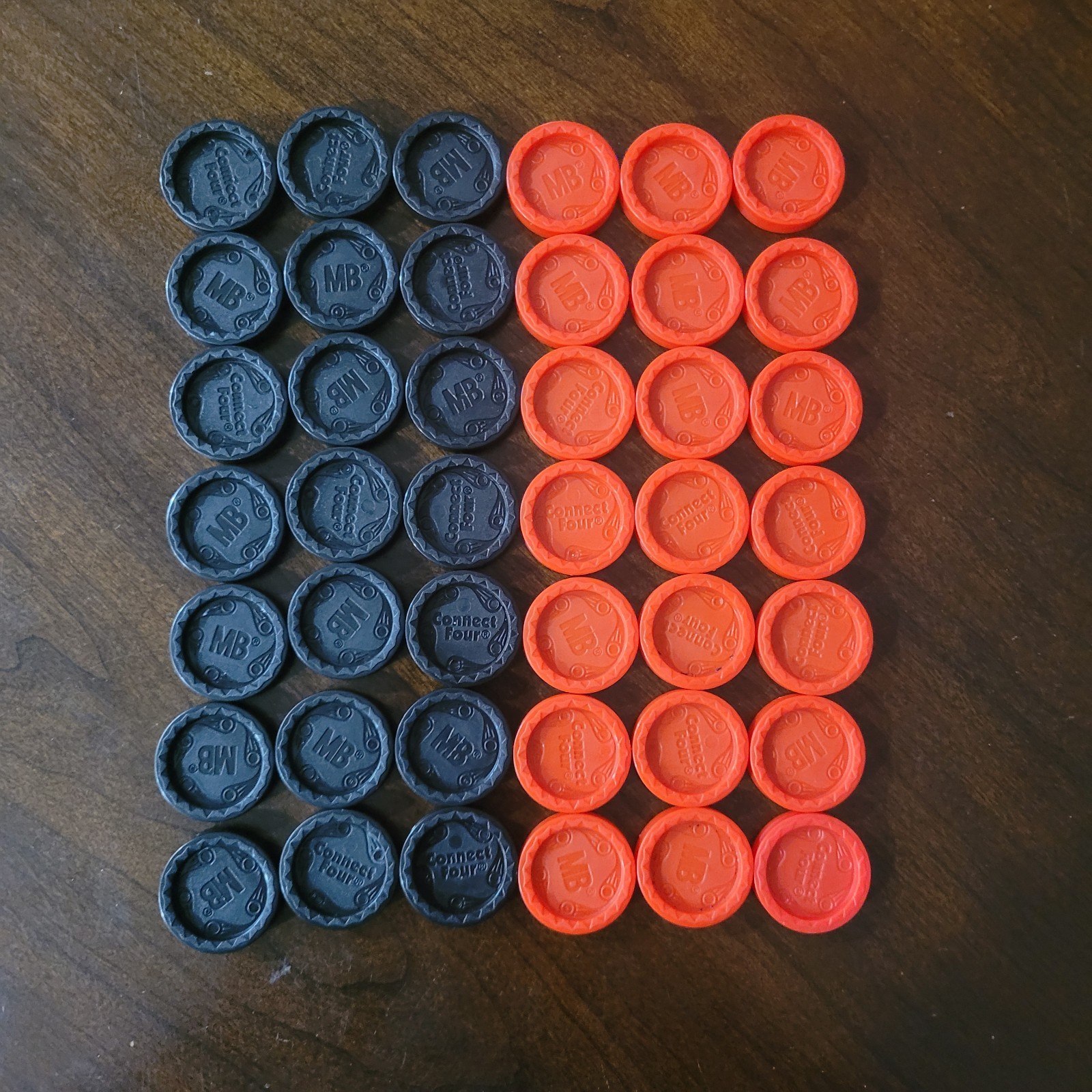 CONNECT FOUR 4 Game Replacement Pieces Lot of 42 Checkers 21 Black 21 Red