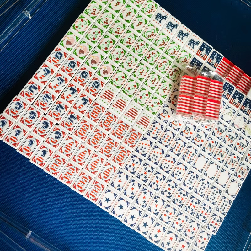 Premium American Mahjong Set 160pcs – American Story TILES + MAT