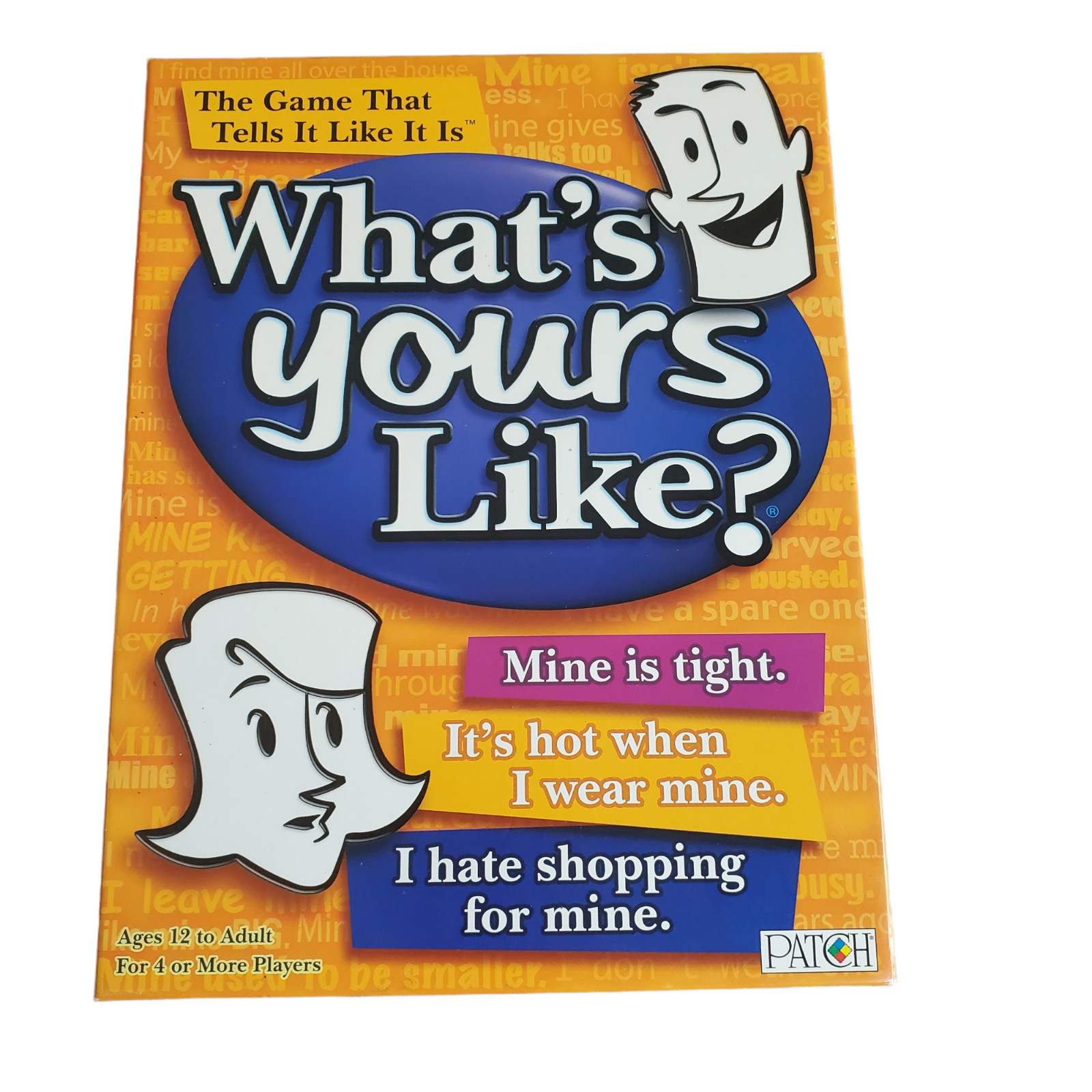 WHAT’S YOURS LIKE? Patch Family & Party Board Card Guessing Game – Complete