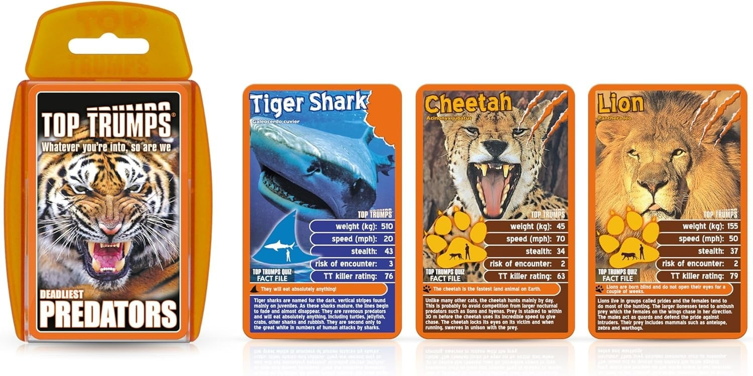 Top Trumps Card Game Predators – Family Games for Kids and Adults – Learning …