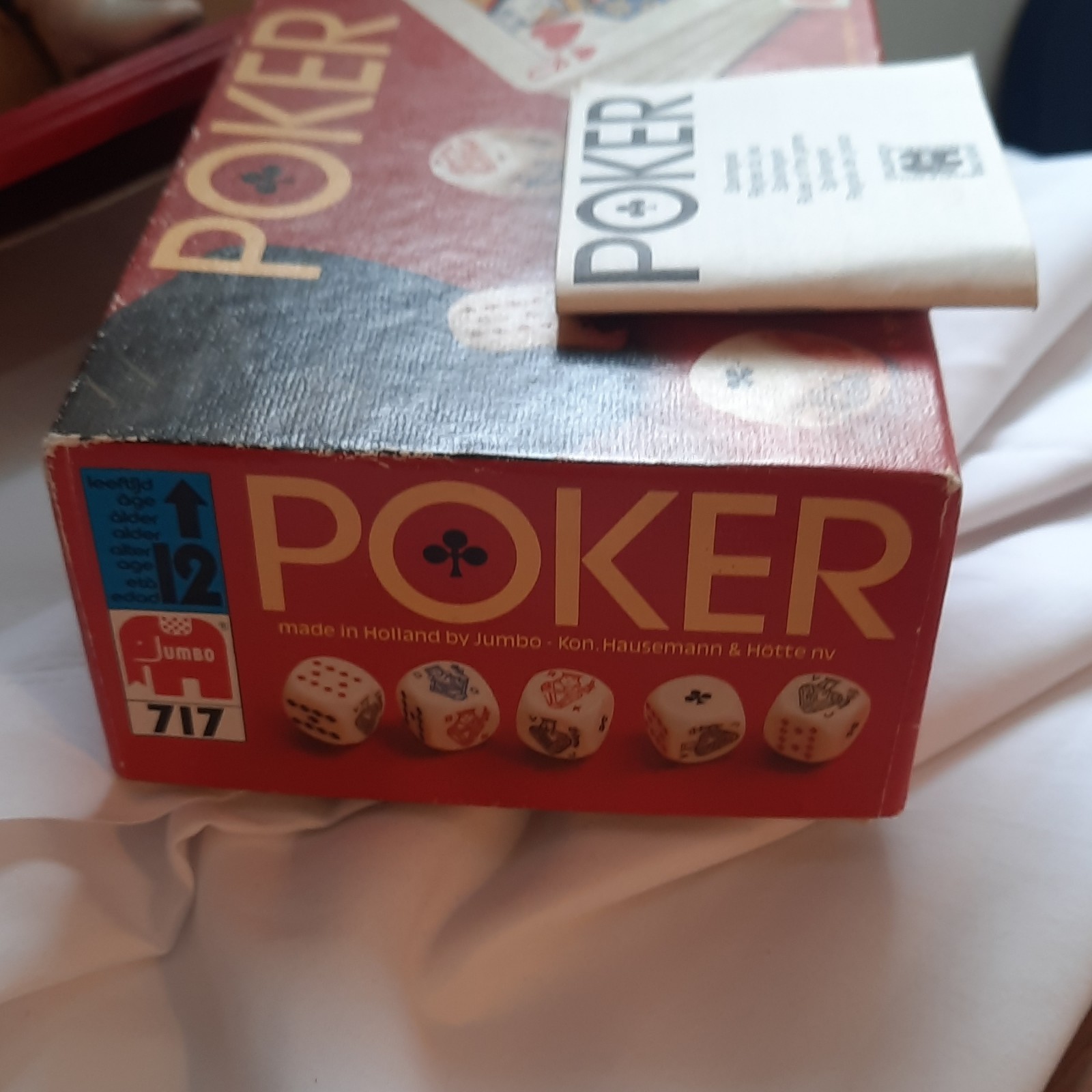 Jumbo Poker Dice Game 1979 MPN 717 Cards & Dice Set for 12 Years & Up
