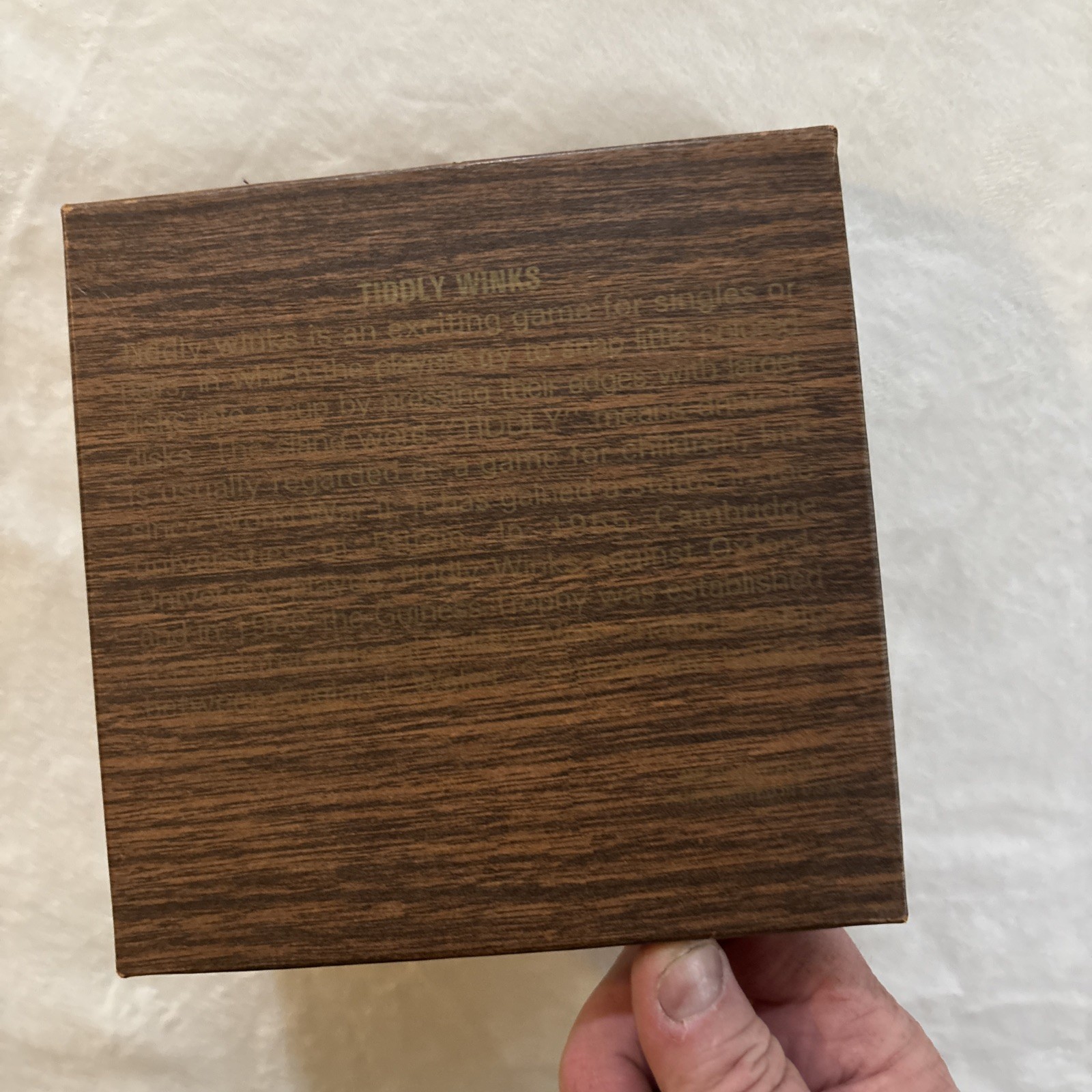 Vintage Tiddly Winks The Drueke Co. No 1998 American Walnut Wood