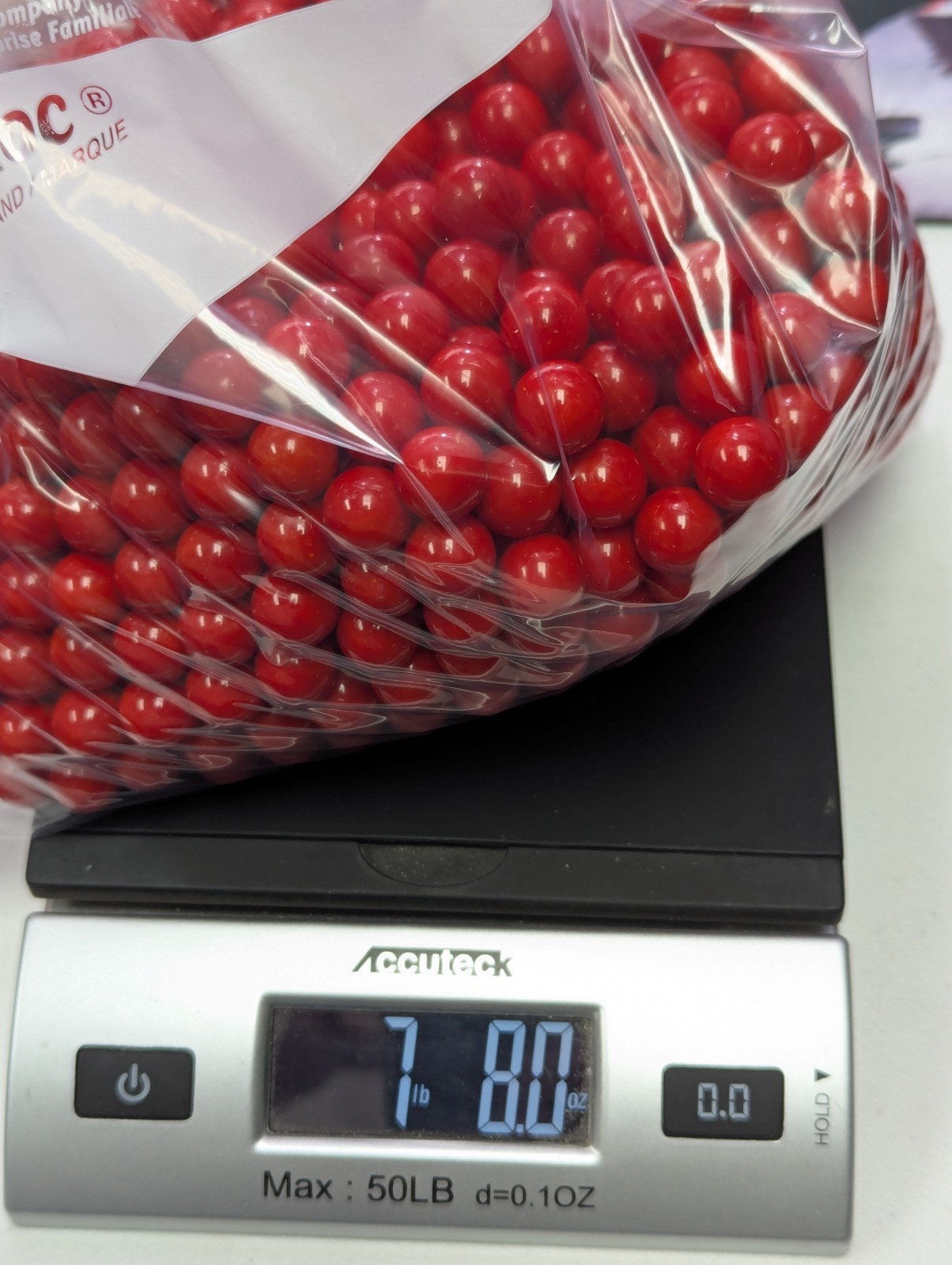 Red Solid Glass Marbles – 14mm +/- 7.5 Pounds