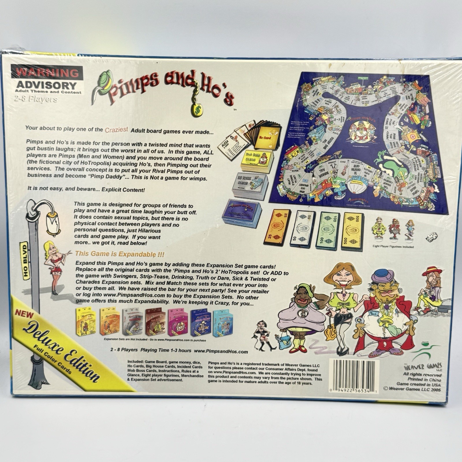 Pimps and Ho’s Board Game 2005 Complete Adult Board game Pimps and hoes