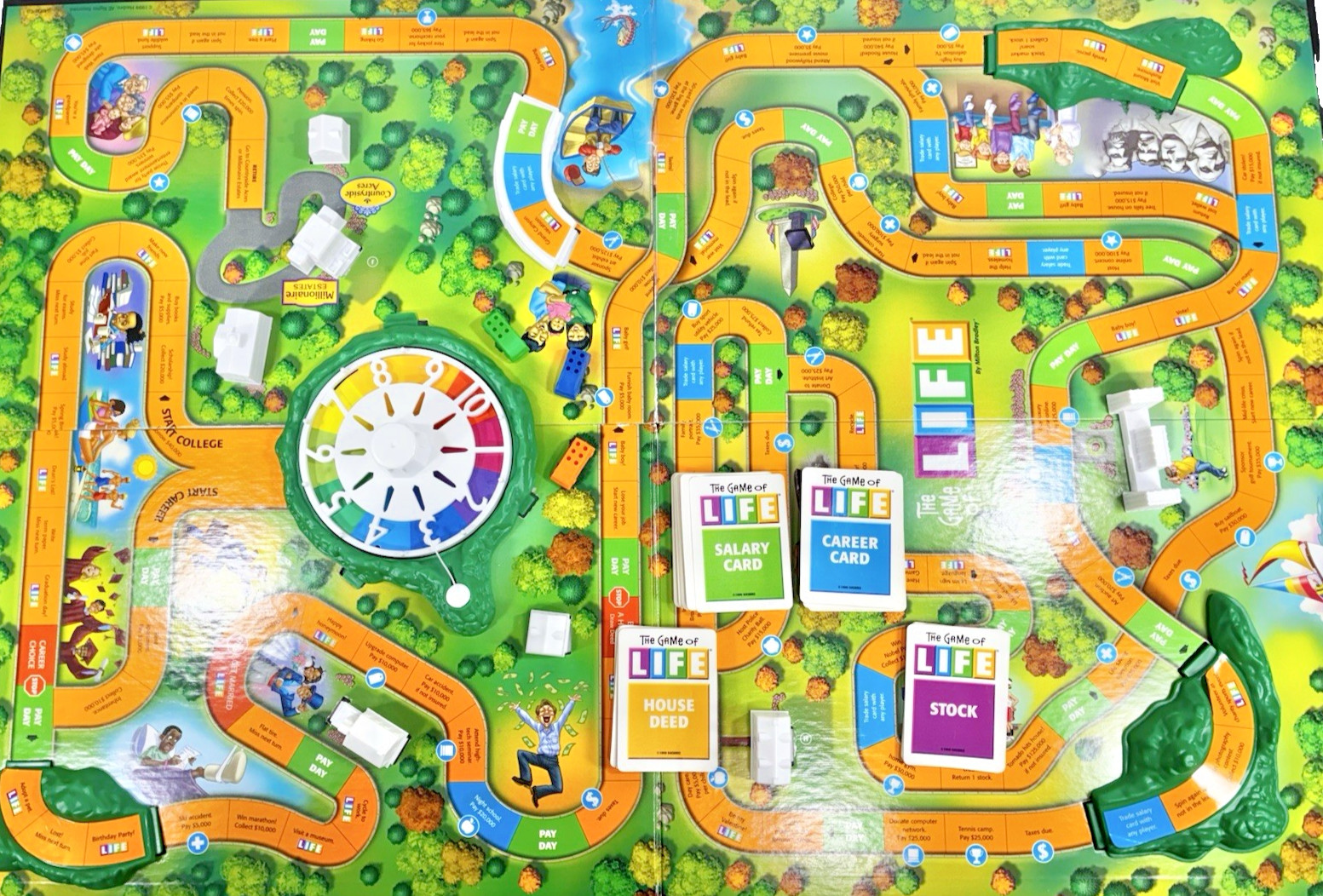 The Game of Life 40th Anniversary Board Game 1999 Vintage 99% Complete