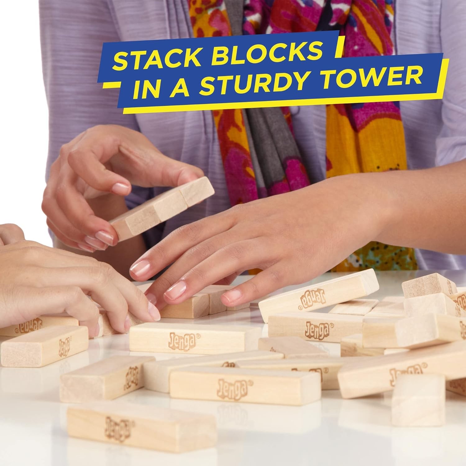 Jenga Classic Tower Game | Family Fun | Wood Blocks | Kids Party Game Ages 6+