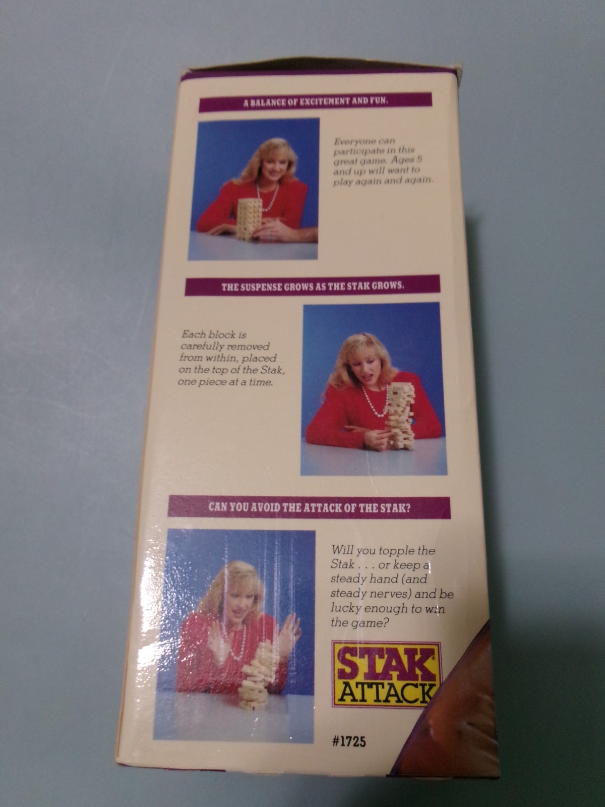 STAK ATTACK by Talicor Block Stacking Game w/ Case & Box Complete Vintage 1989