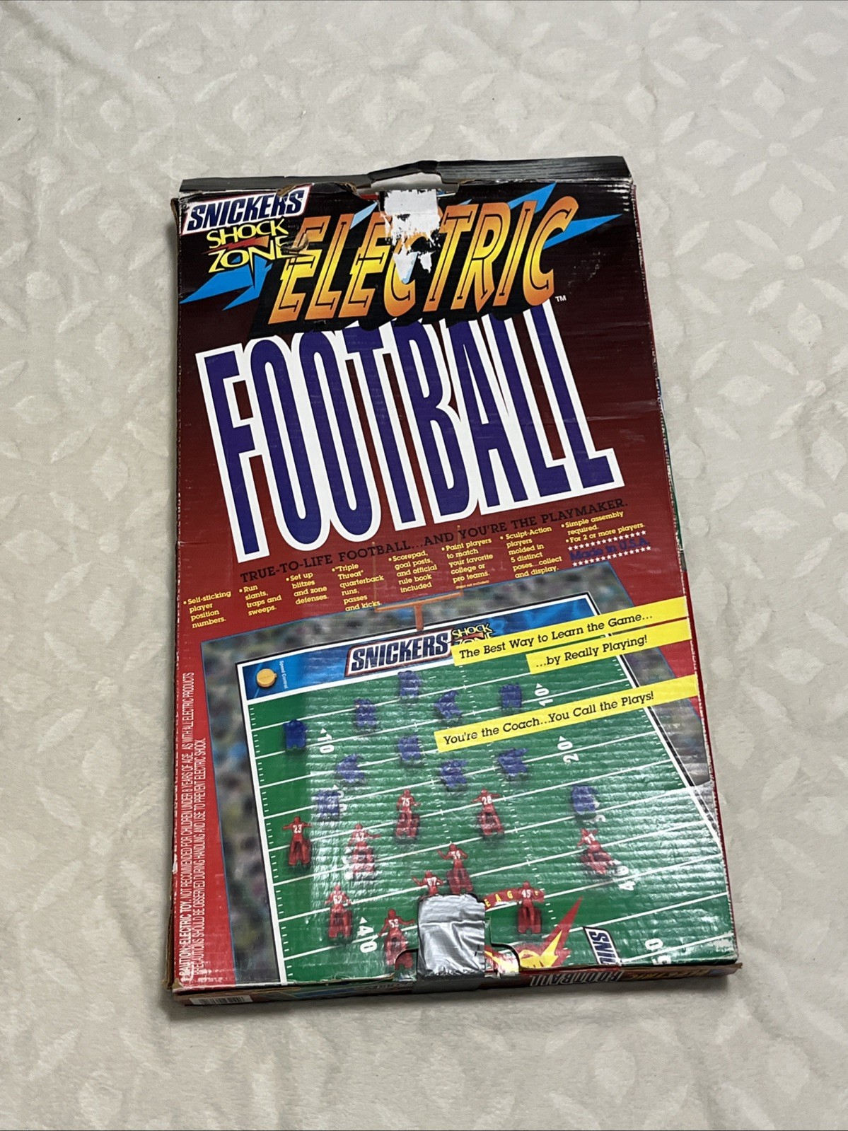 1990s Snickers Shock Zone Electric Football Game Tudor Games Board Complete