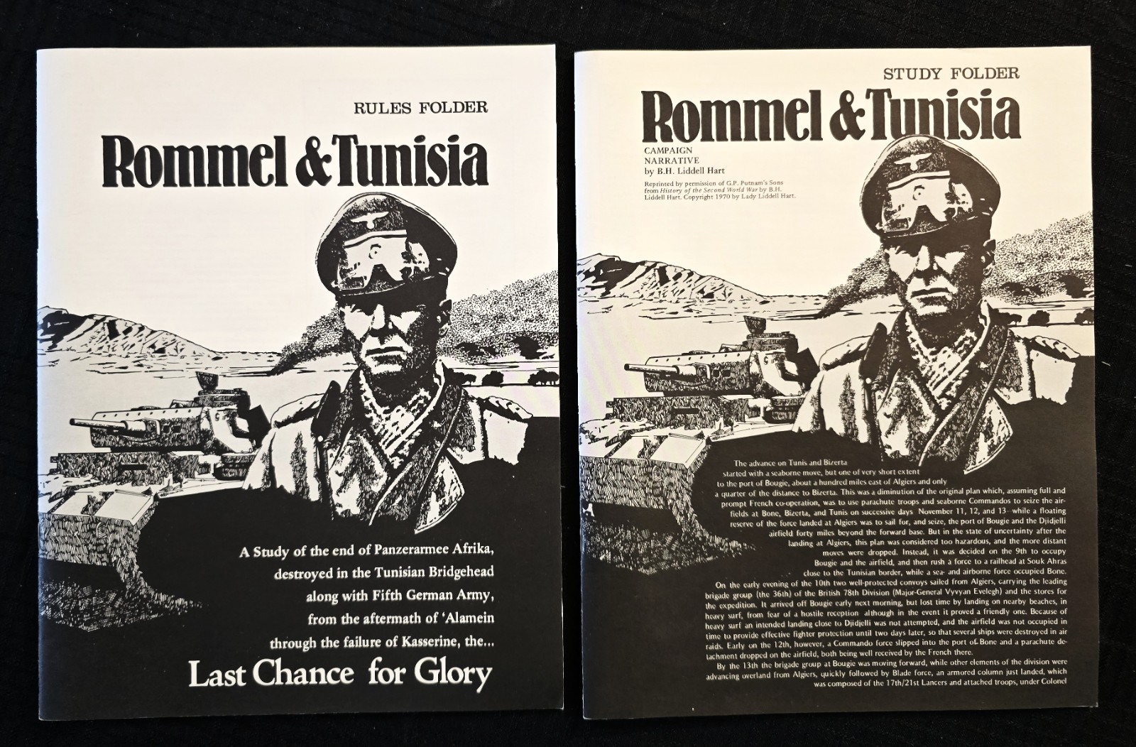 “ROMMEL & TUNISIA” WAR GAME – OSG – PART PUN (21/600), COMPLETE + ERRATA
