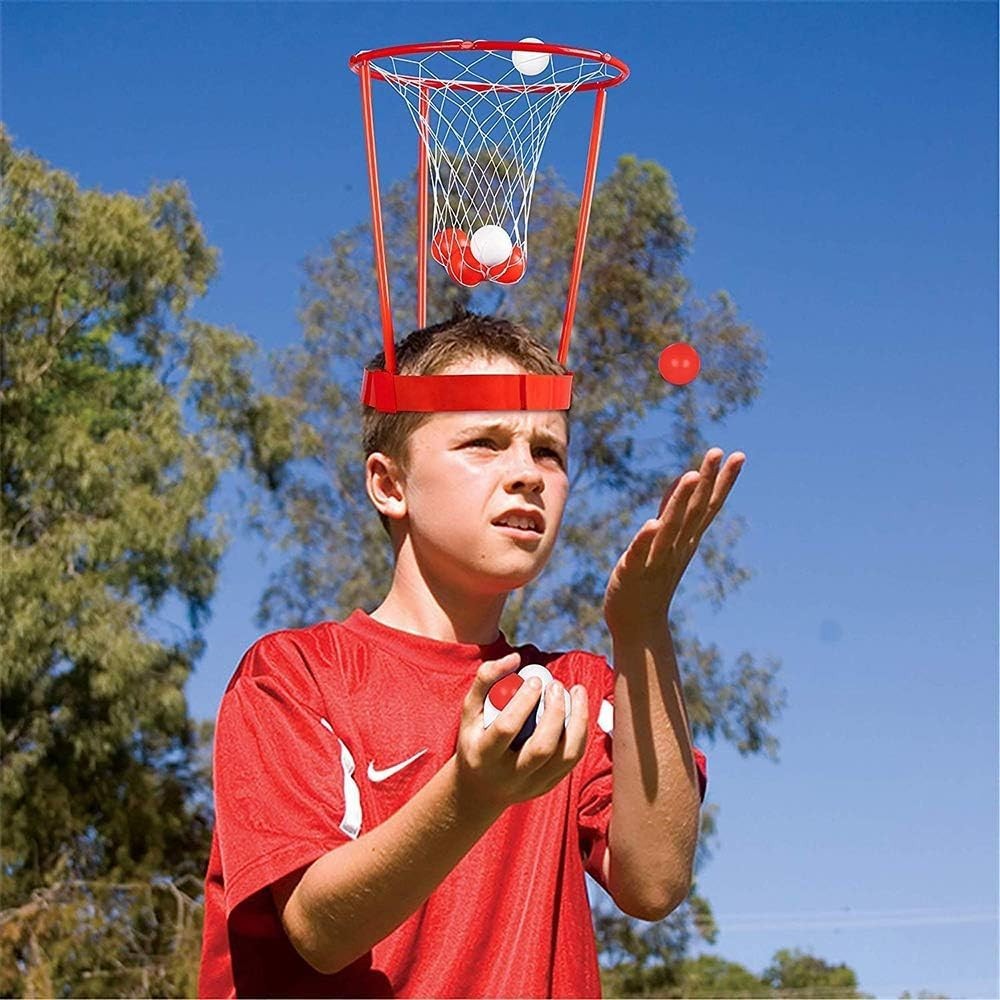 2 Pack Head Hoop Basketball Party Game for Kids and Adults, Adjustable Basket…