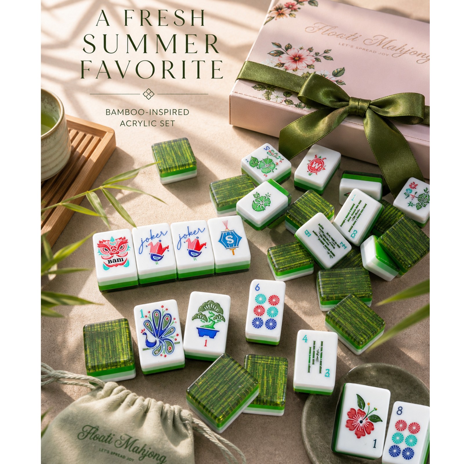 American Mahjong Set 160 Tiles – Gifts for Family / Friends / Mother’s Day