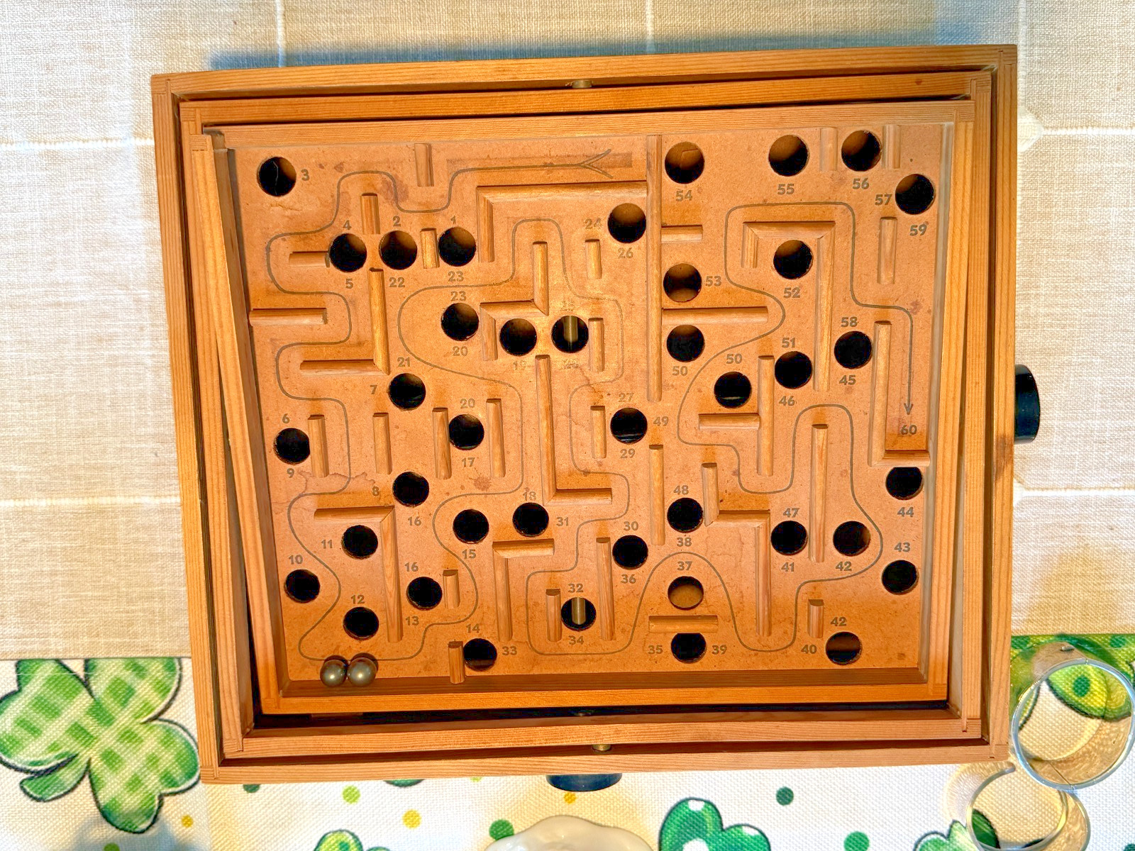 Vintage 1950’s Brio Labyrinth Game Wooden Balance Maze