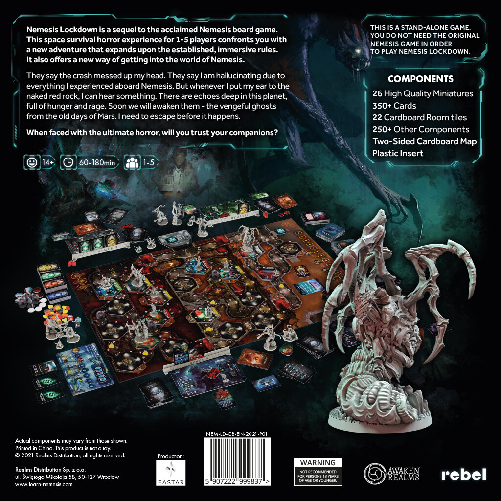 Nemesis Lockdown Board Game by Asmodee Editions/Rebel Games ASMNEMLD01