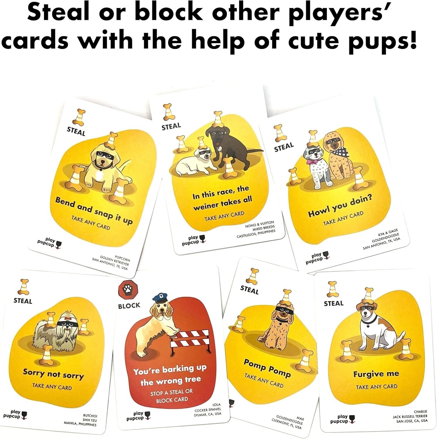 PupCup A Puppy Powered Card Game for 4-6 Players, Family Card Game – NEW