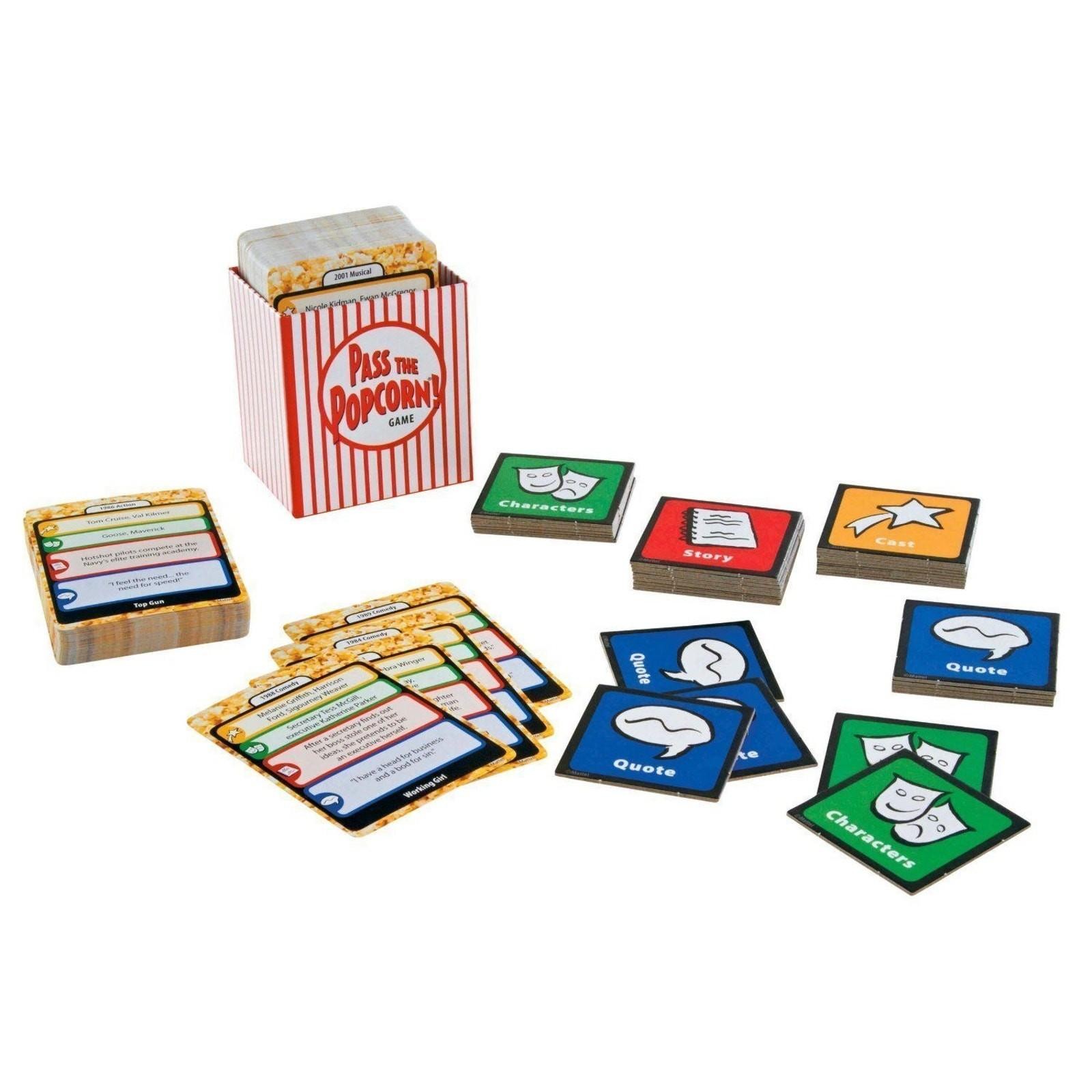 PASS THE POPCORN Movie Guessing Game 2-8 Players Teens Adults Birthday Gift!