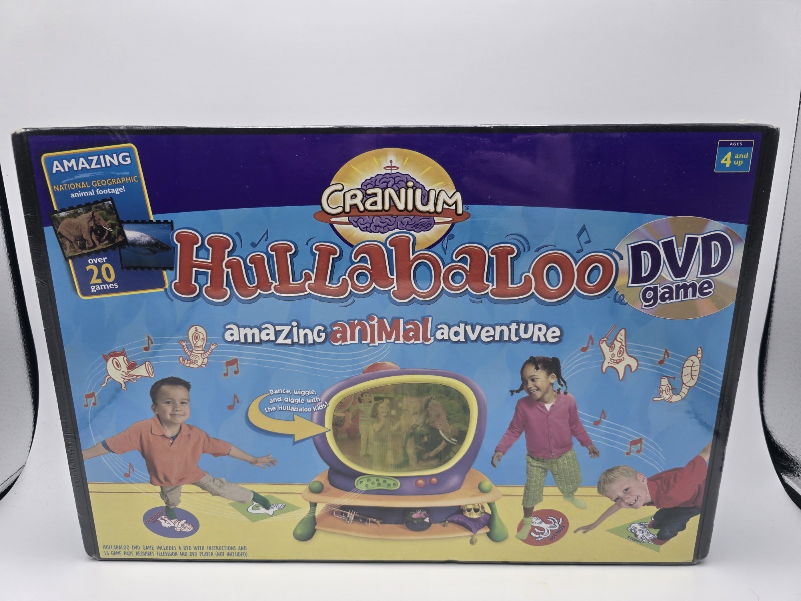 Cranium Hullabaloo Amazing Animal Adventure DVD Game Dance Activity Play Pads