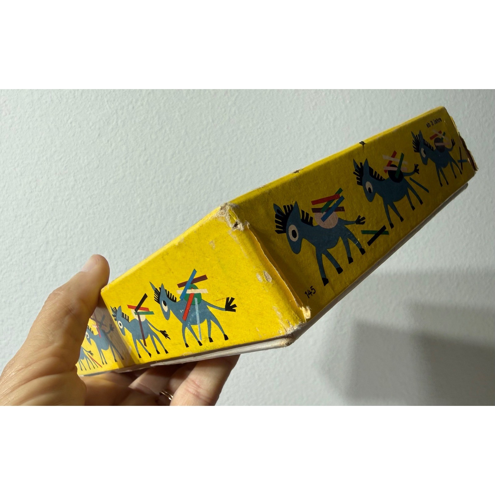 Vintage Lustiger Packesel Spiele Schmidt Wooden Donkey Stacking Game W. Germany
