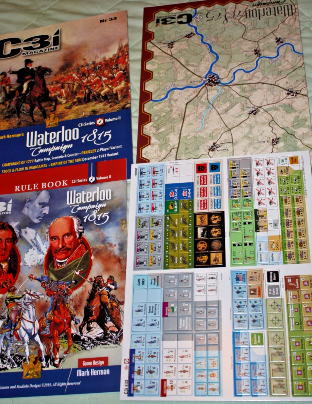 C3i #33, Waterloo Campaign 1815, Unpunched, Complete w/ Hard, White Storage box