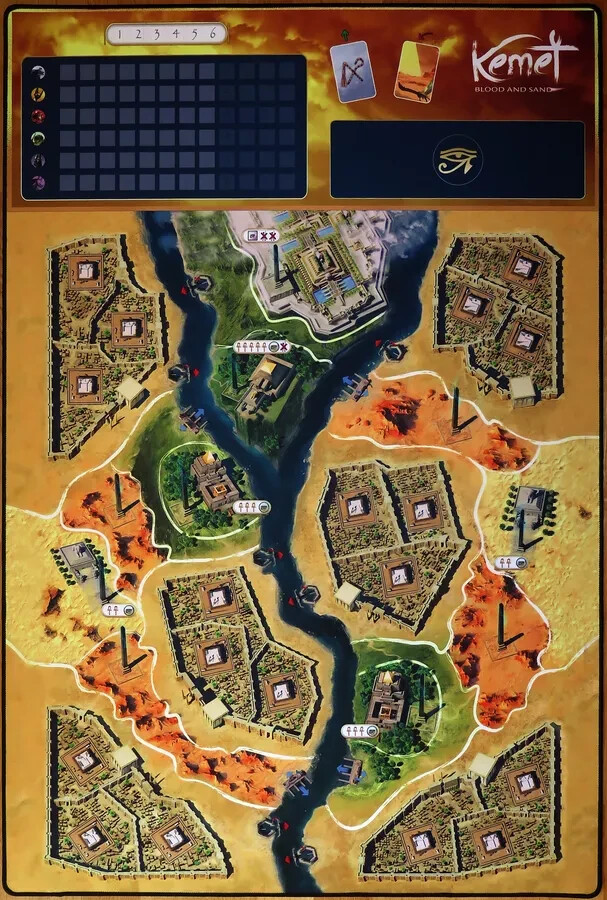 Kemet: Blood and Sand Neoprene Playmat Board Game Mat Expansion Matagot – New