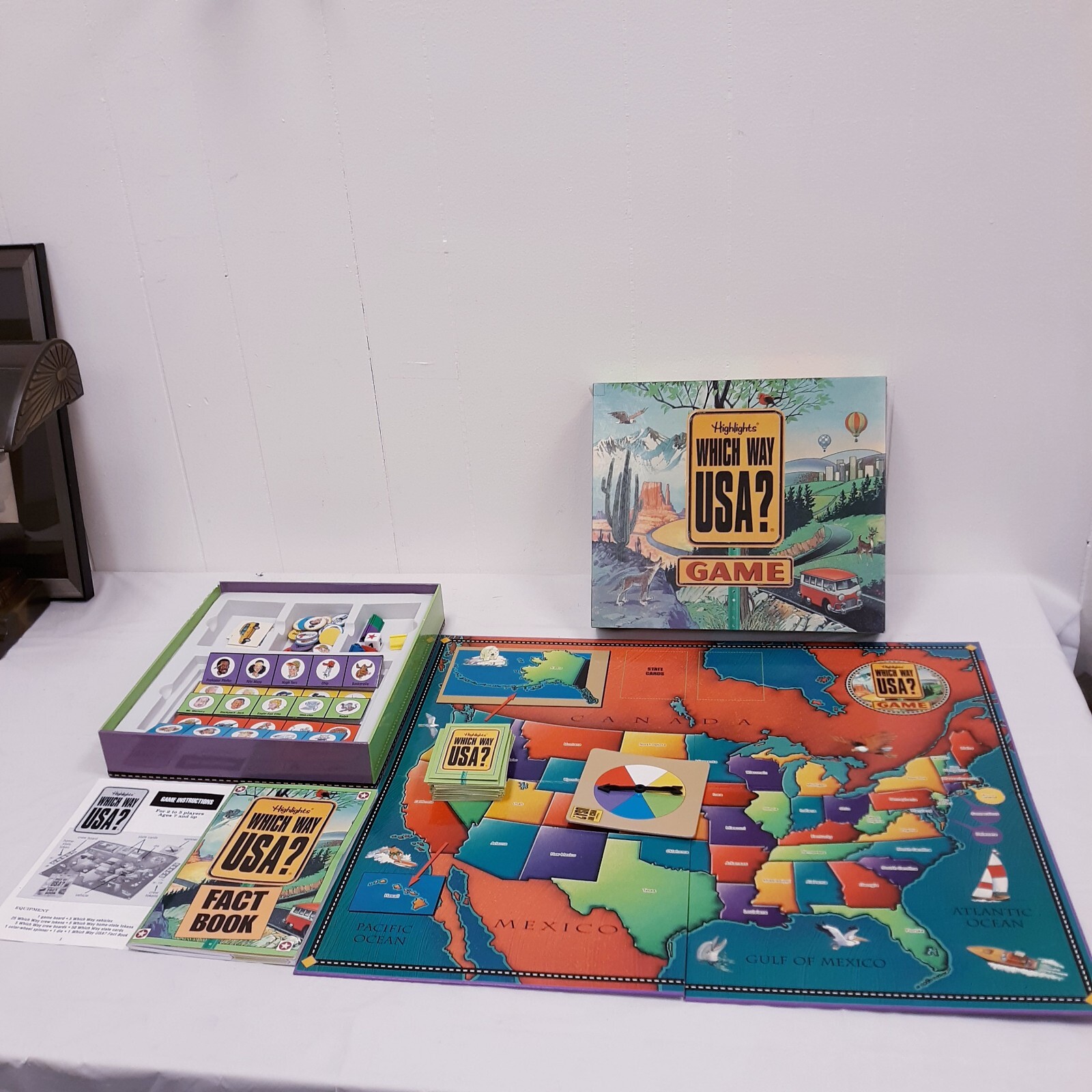 Vintage Highlights WHICH WAY USA? Board Game – complete free shipping