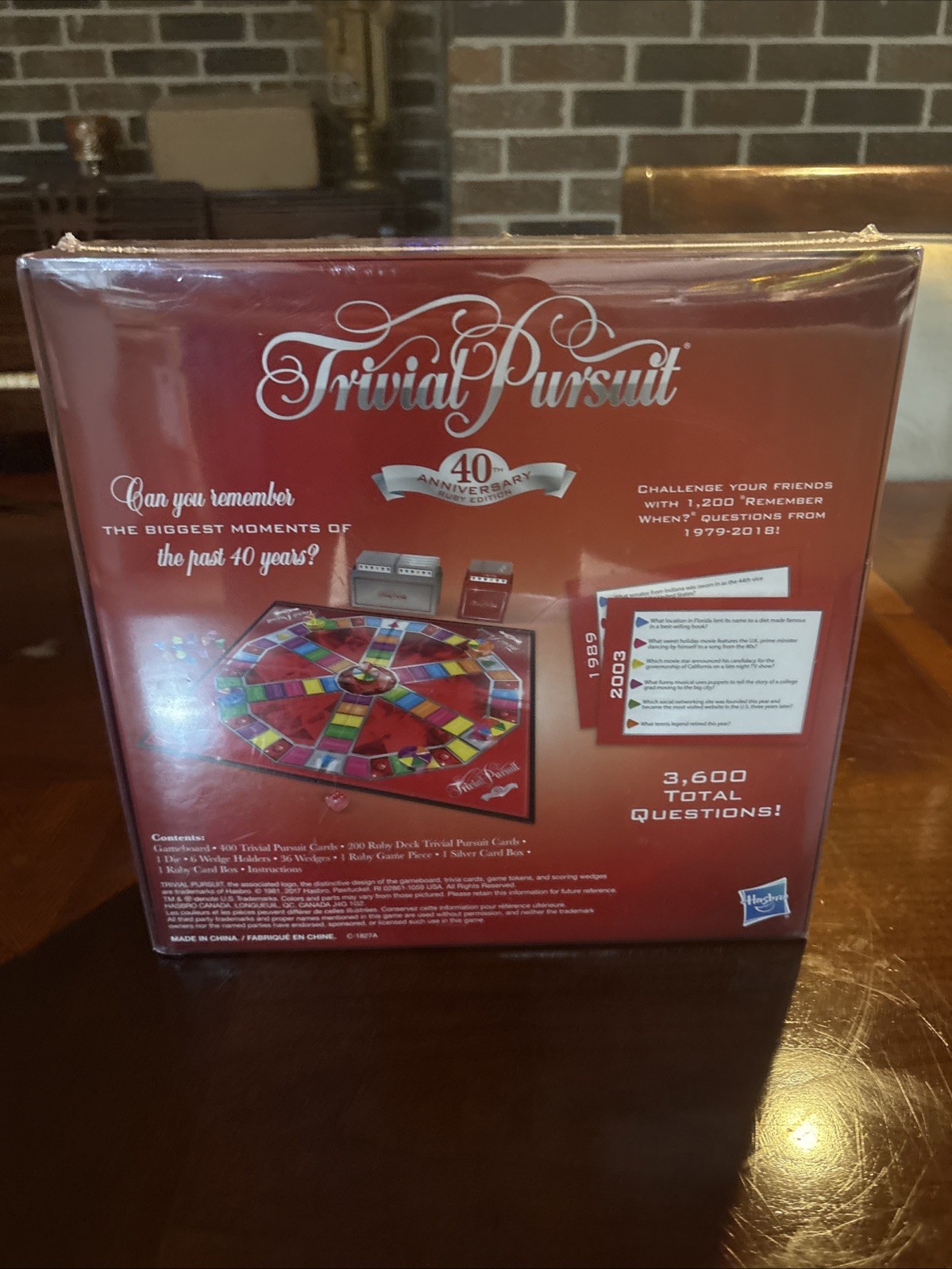 Hasbro Trivial Pursuit 40th Anniversary Ruby Edition Game Board New Sealed
