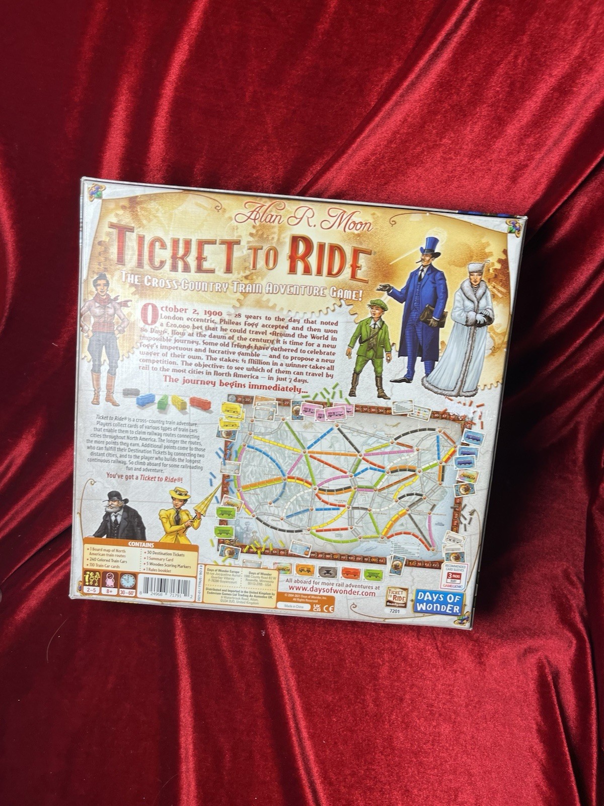 Days of Wonder Ticket To Ride by Alan R. Moon Train Board Game Cards Sealed