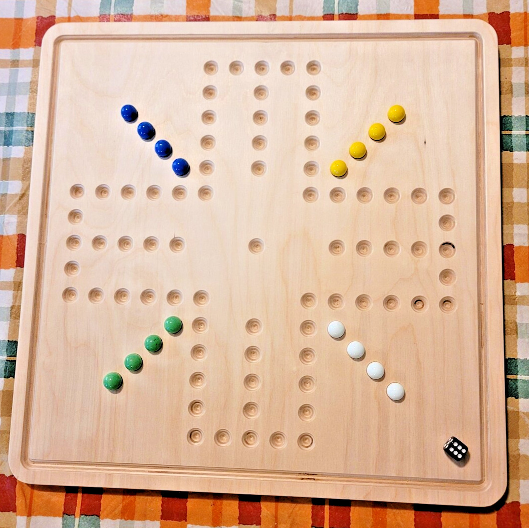 Wahoo marble board game LARGE 18″ X 18″ SIZE AMERICAN MADE