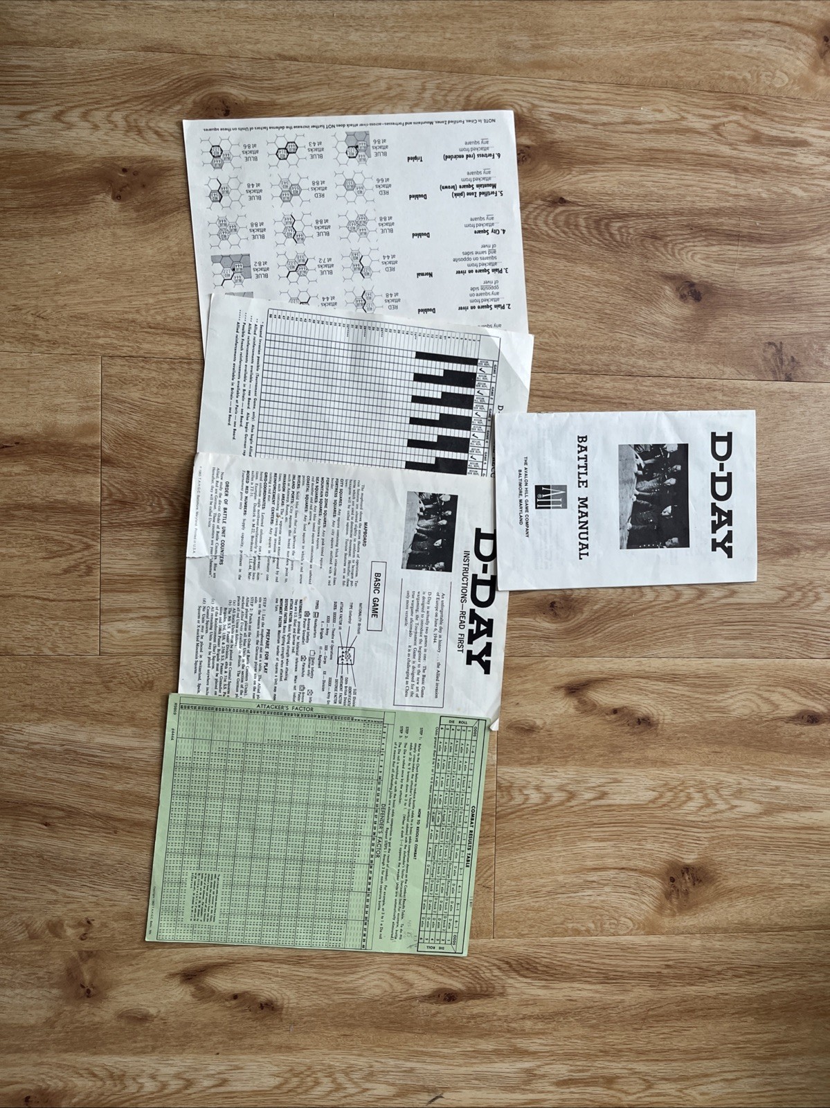 D-Day: World War II Invasion Board Wargame by Avalon Hill Punched (Read Desc.)