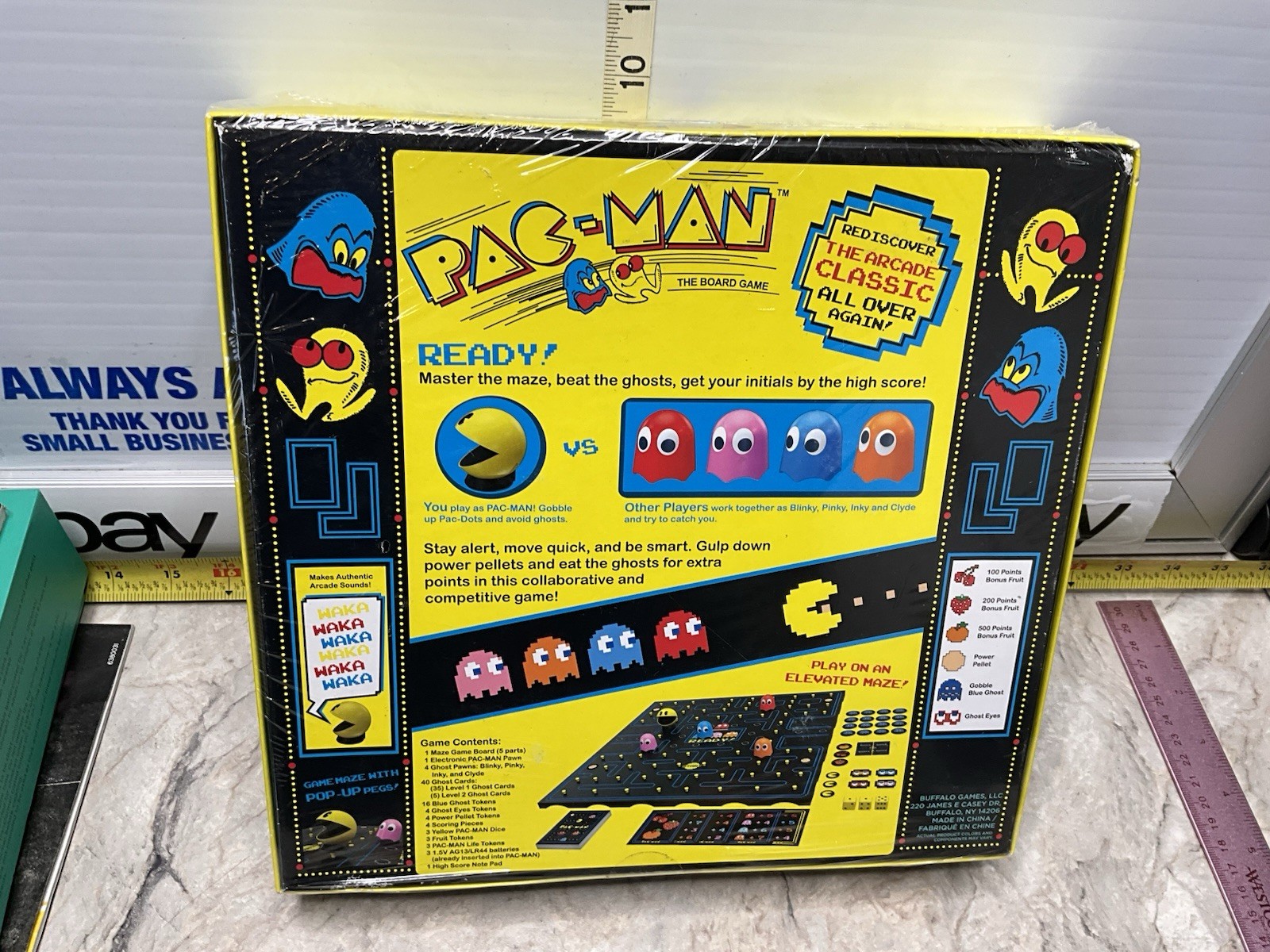 Pac Man Board Game Classic Arcade Sounds Buffalo Games 2019 Complete