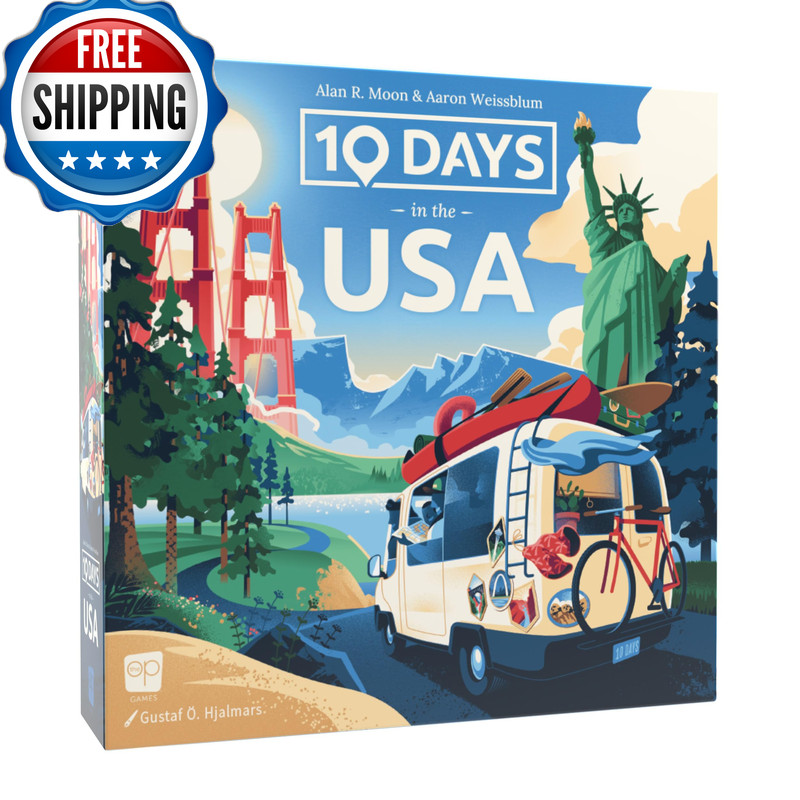 Usaopoly 10 Days In The Usa Family Road Trip Board Game For All Ages Designed