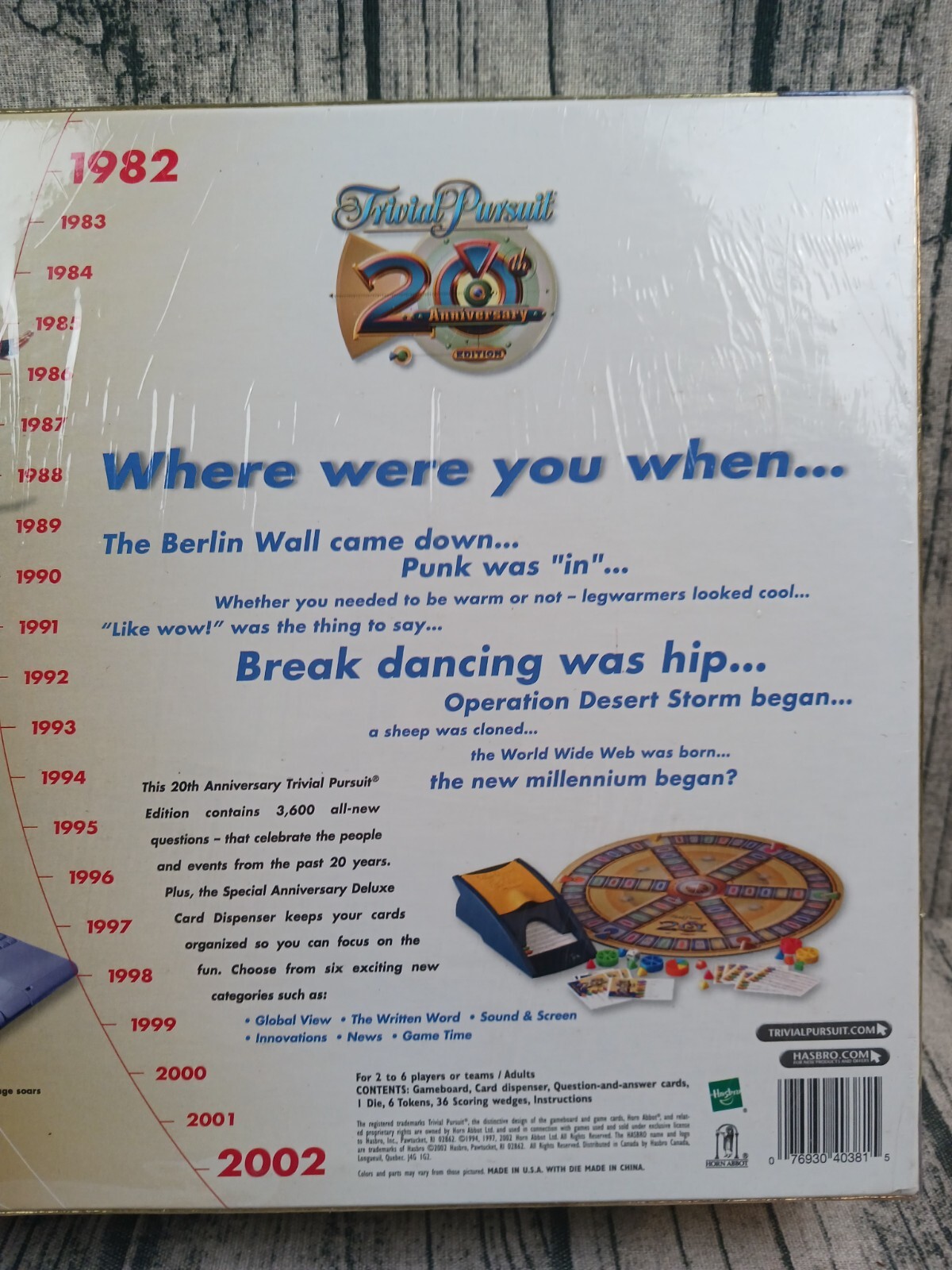 Trivial Pursuit 20th Anniversary Edition (2002, Hasbro) Brand New / Sealed