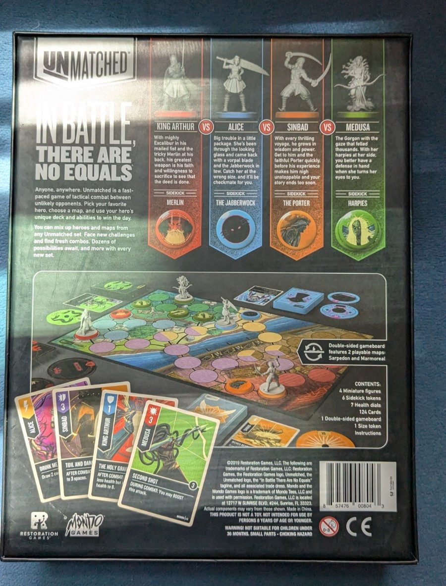 Unmatched Battle Of Legends Vol 1 Board Game Mondo Games Complete