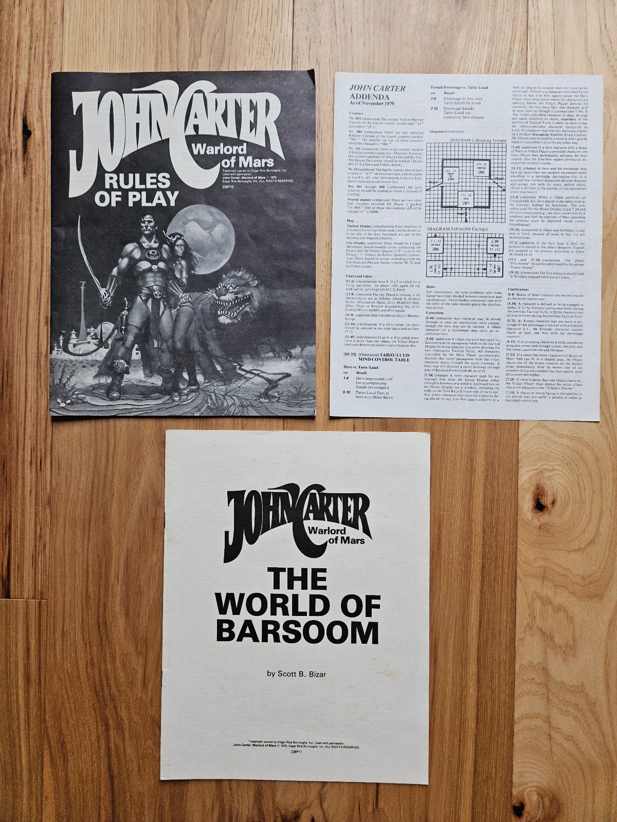 John Carter: Warlord of Mars Sci-Fi Board Game (1979, SPI) Punched 99% Complete