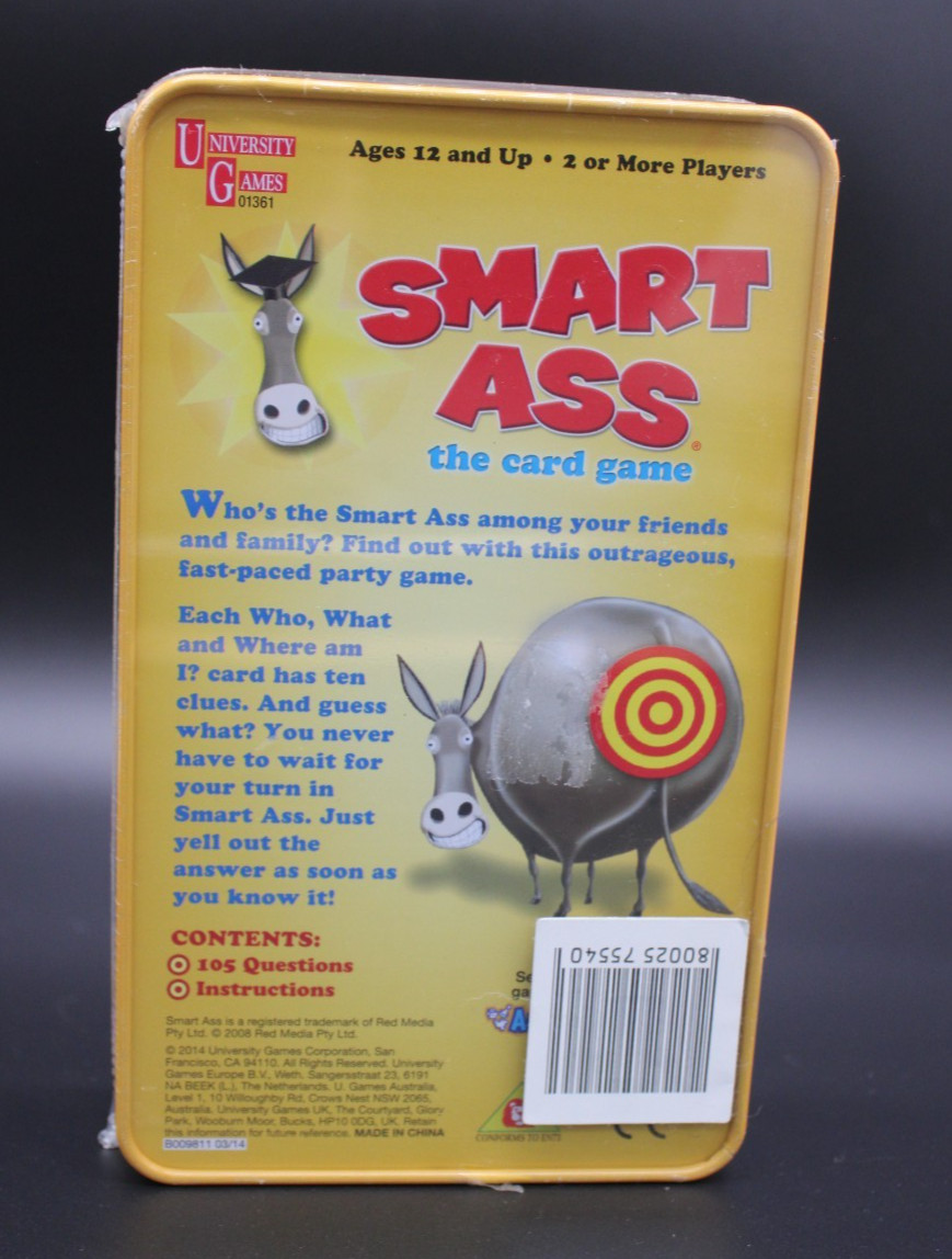Smart Ass The Card Game Booster Pack Tin – Family Fun