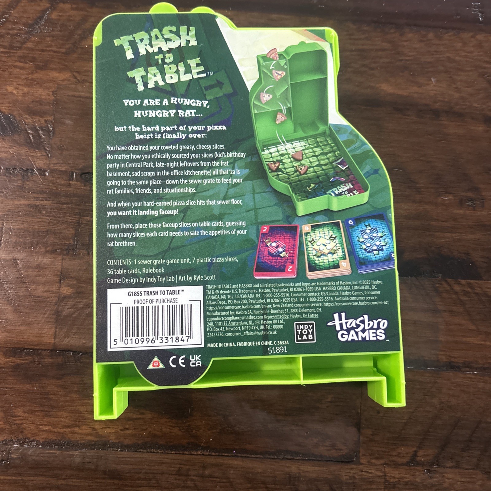 Trash To Table Board Game By Hasbro Games Ages 8+ 2-6 Players Hungry Rat Theme 2