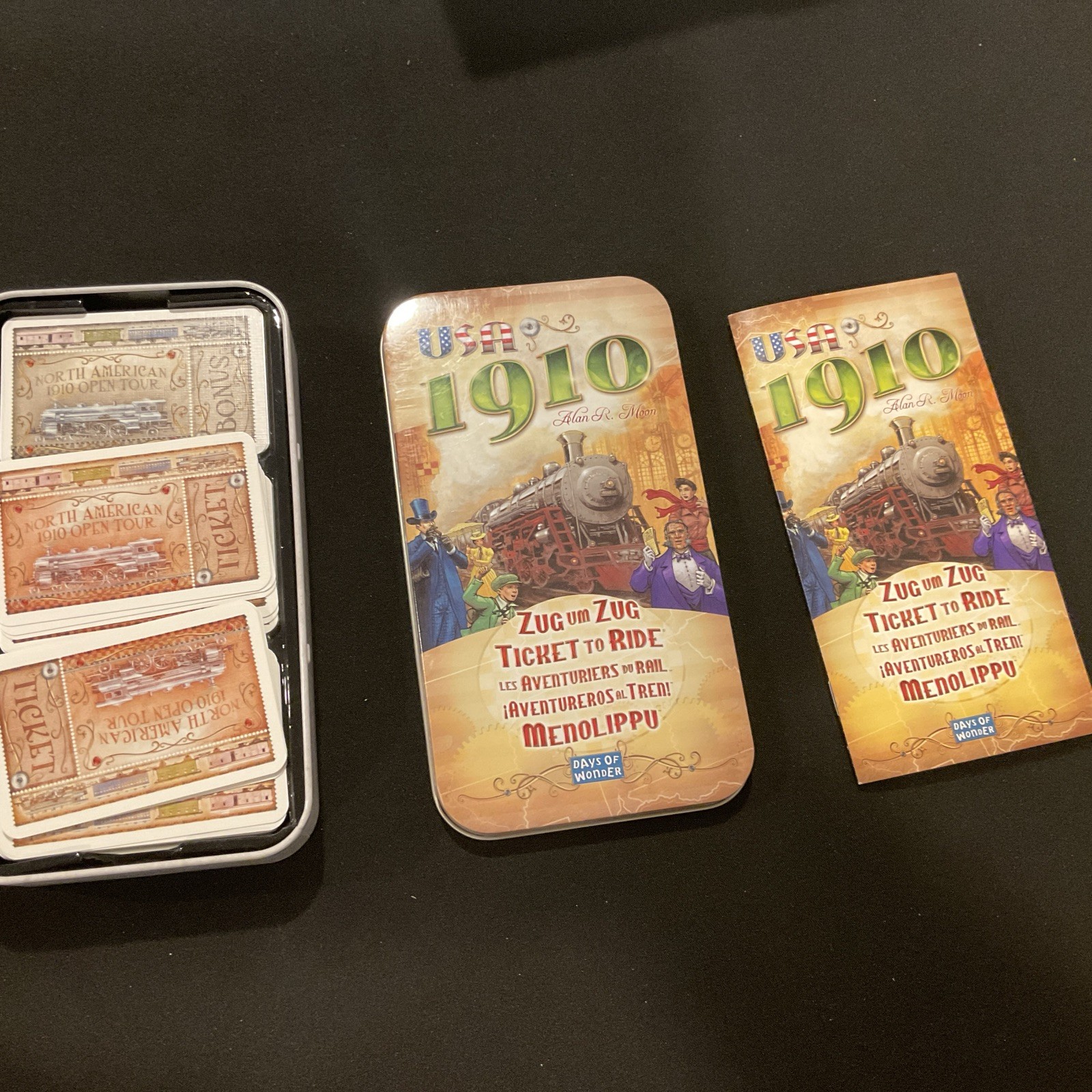 USA 1910 Zug Um Zug Ticket to Ride Expansion Pack Collectors Tin – Alan R. Moon