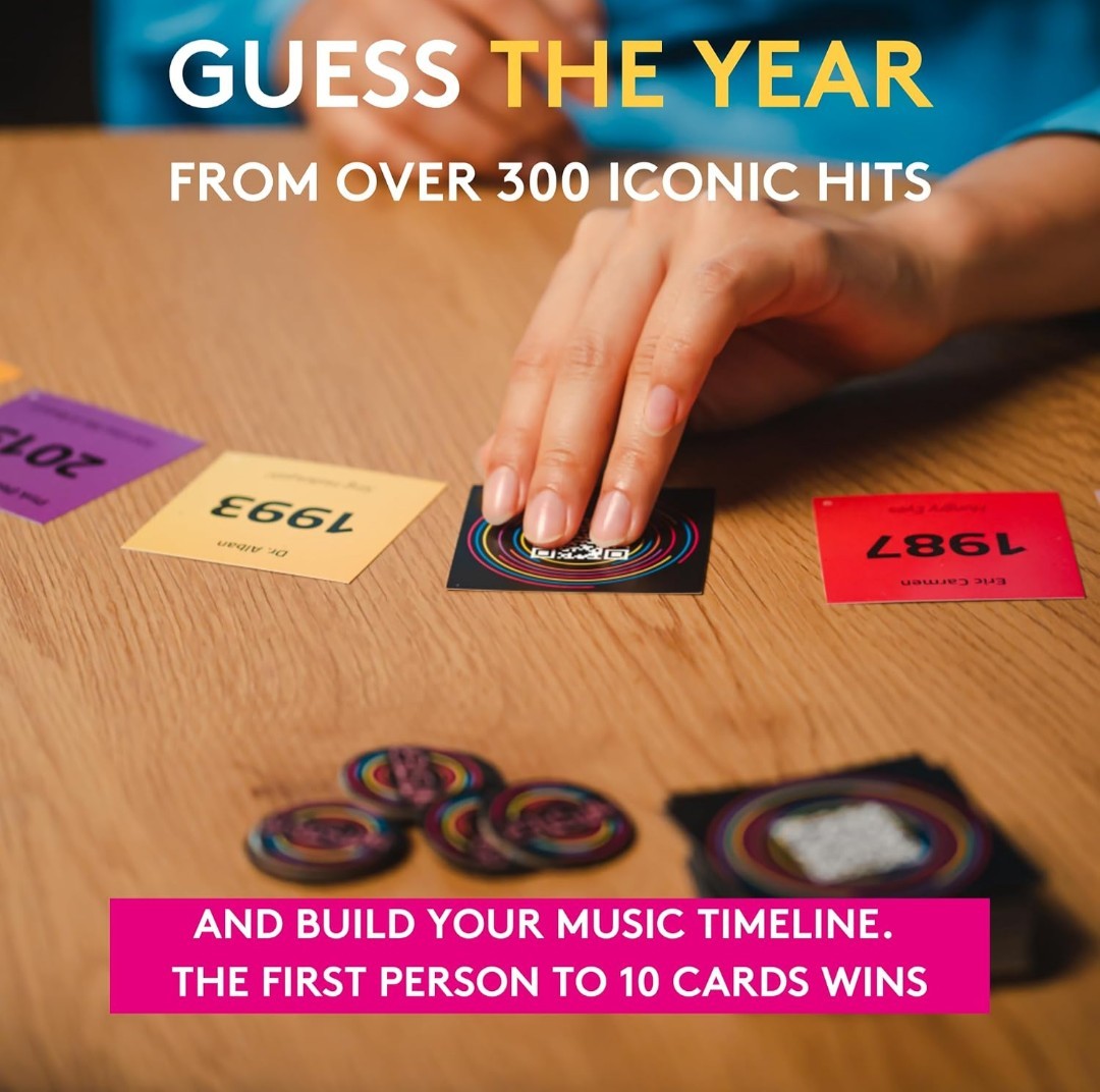 Hitster – The Music Fun Party Quiz Card Game, 2-10 Players – 300 Plus Iconic …