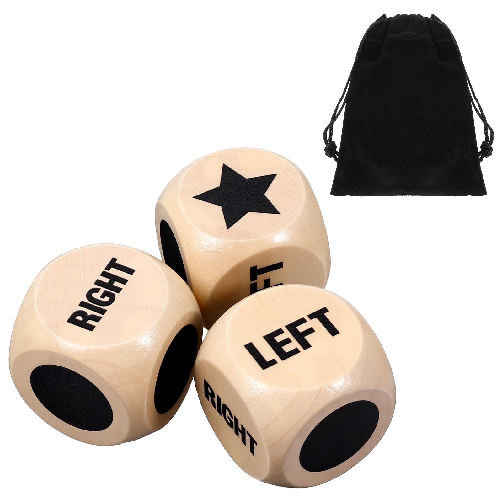 Fun Left Right Center Dice Game 3PCS 1.2 Inch Roll Dice Set Family Party Lot NEW