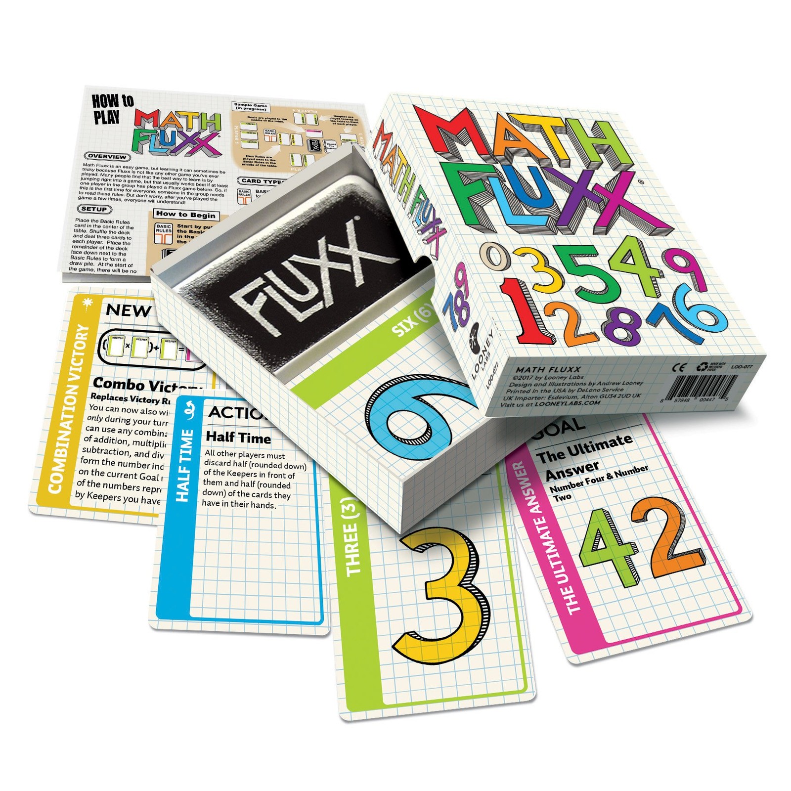 Math Fluxx Card Game for Kids and Adults Fun Educational Family Game Night