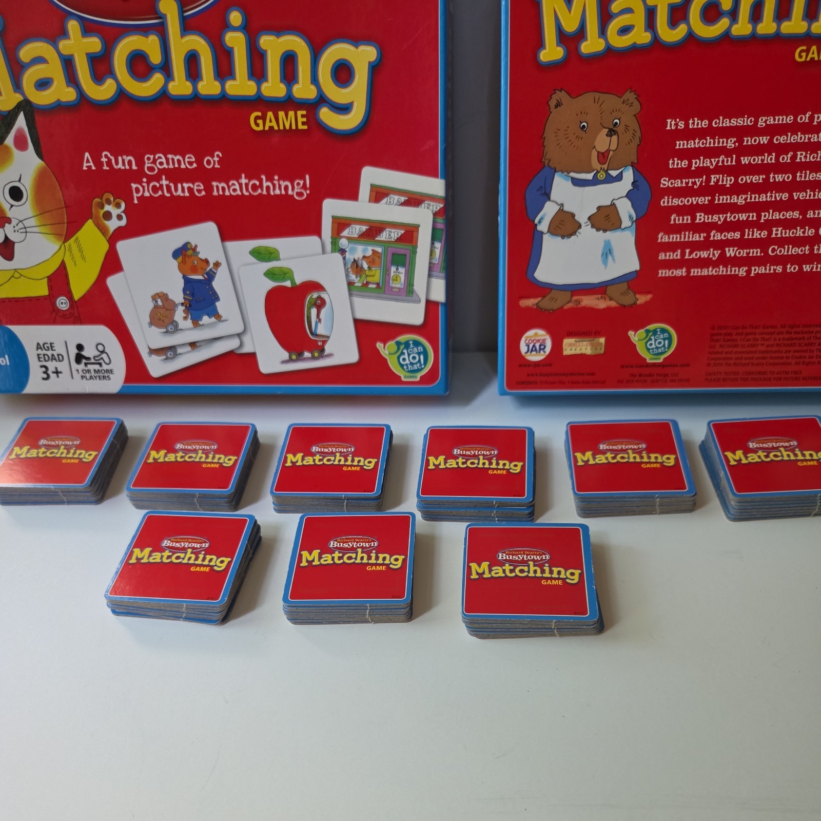Richard Scarry’s Busytown Memory Matching Game 72 Tile Cards Complete 2010