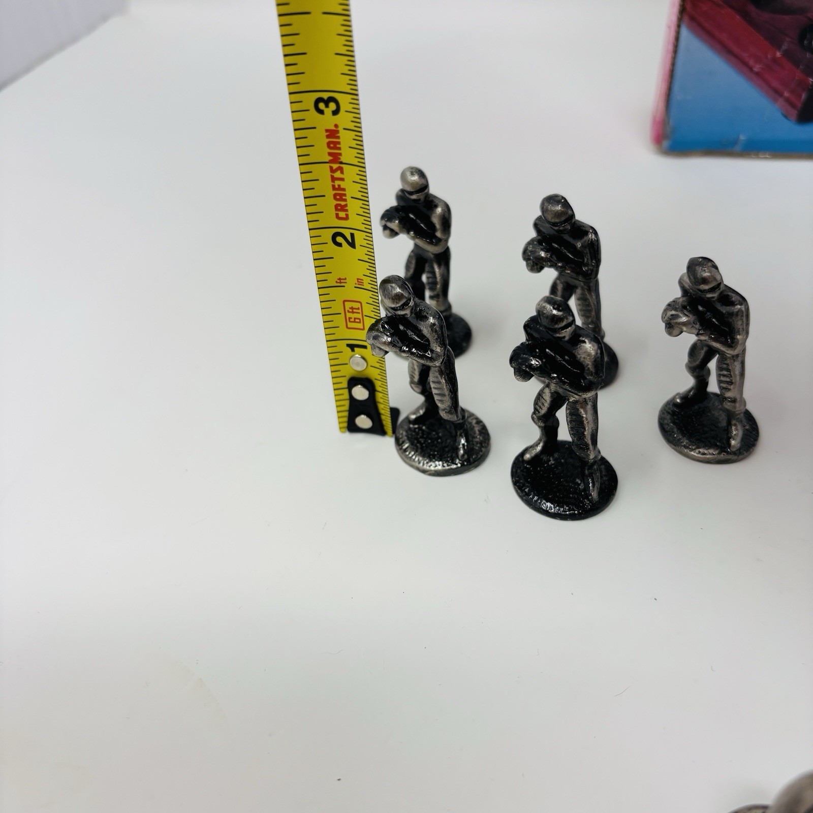 Discovery Toys Tic Tac Touchdown Pewter Figurines Football Dad Gift Game RARE