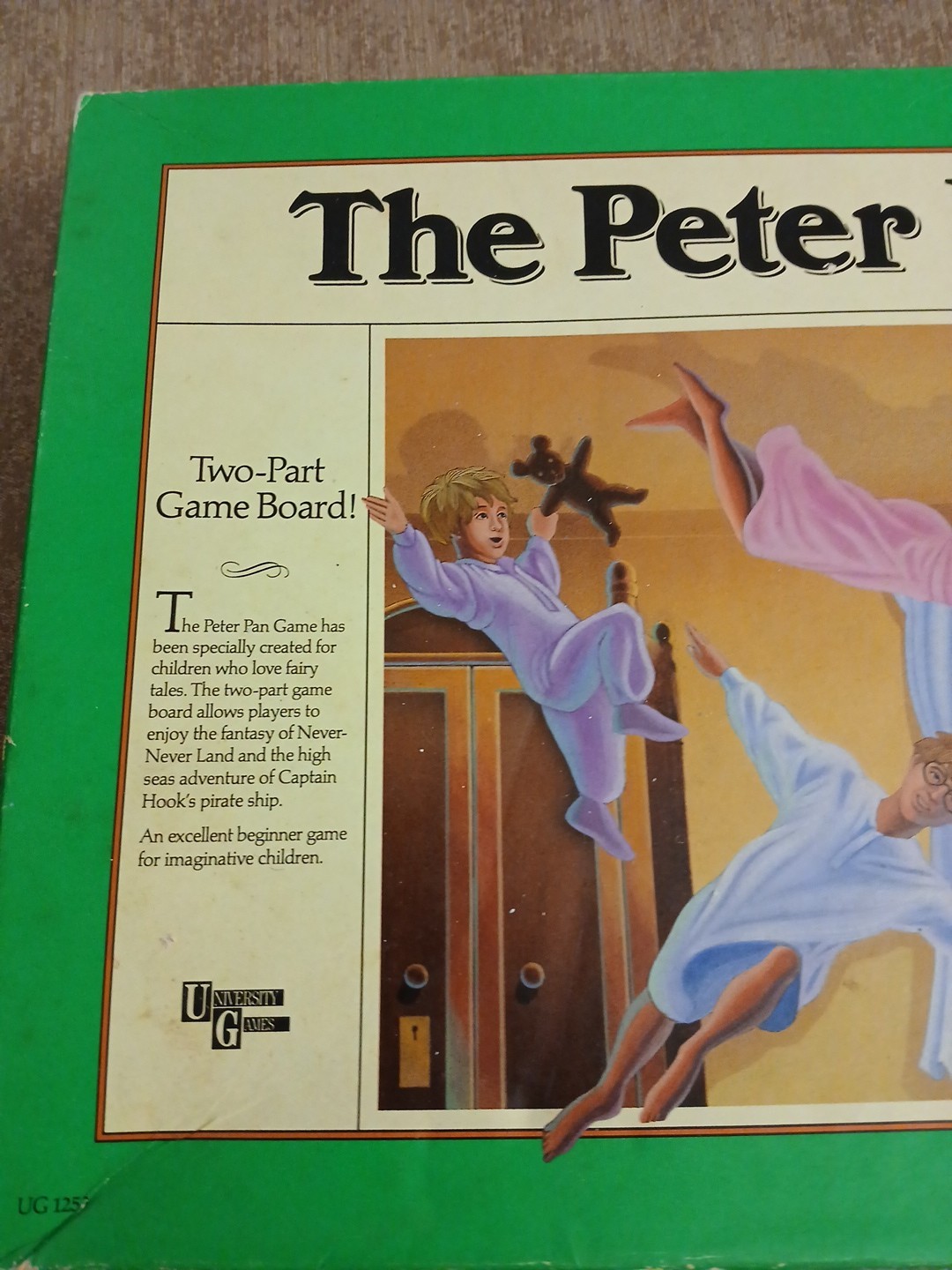 Vtg 1990 University Games the Peter Pan Board Game COMPLETE /NO READING age 3-8