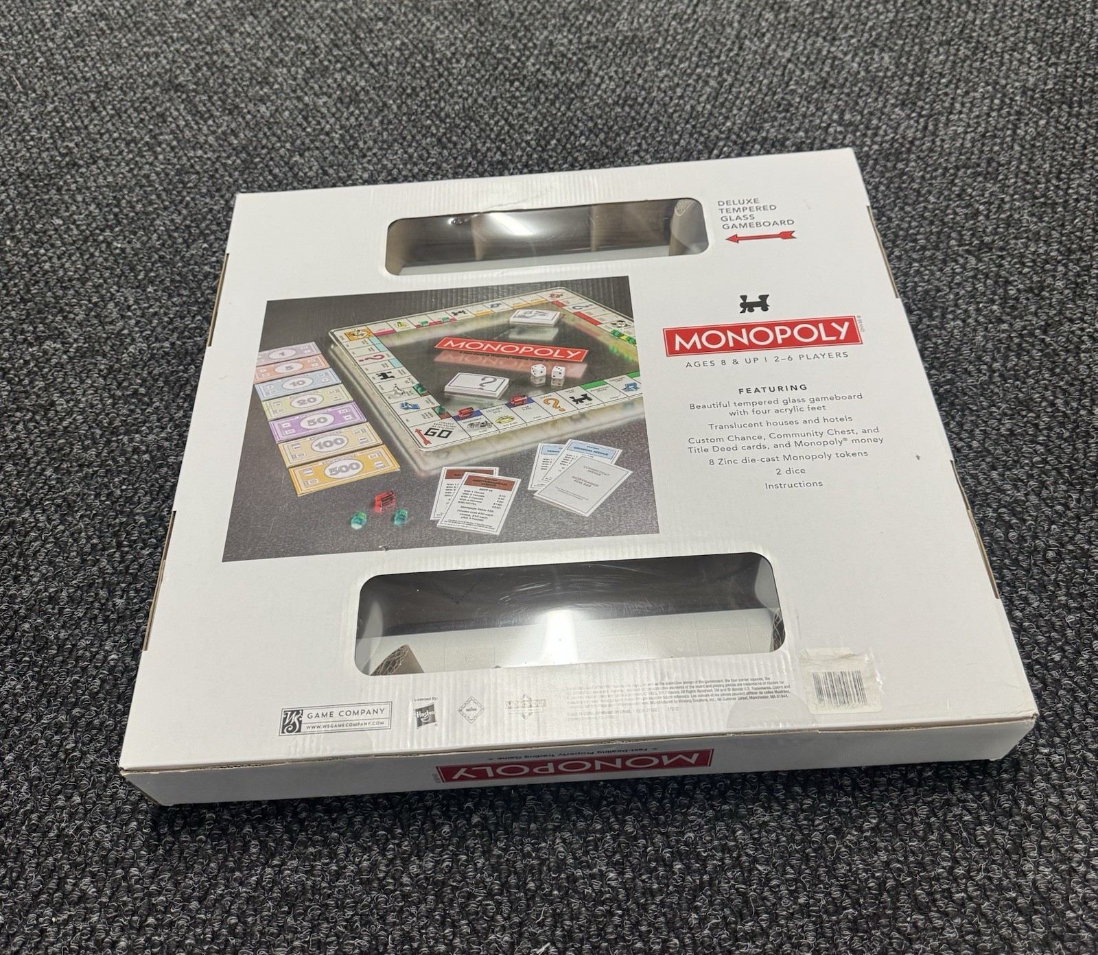 Monopoly Deluxe Tempered Glass Edition Gameboard by WS Game Company Hasbro